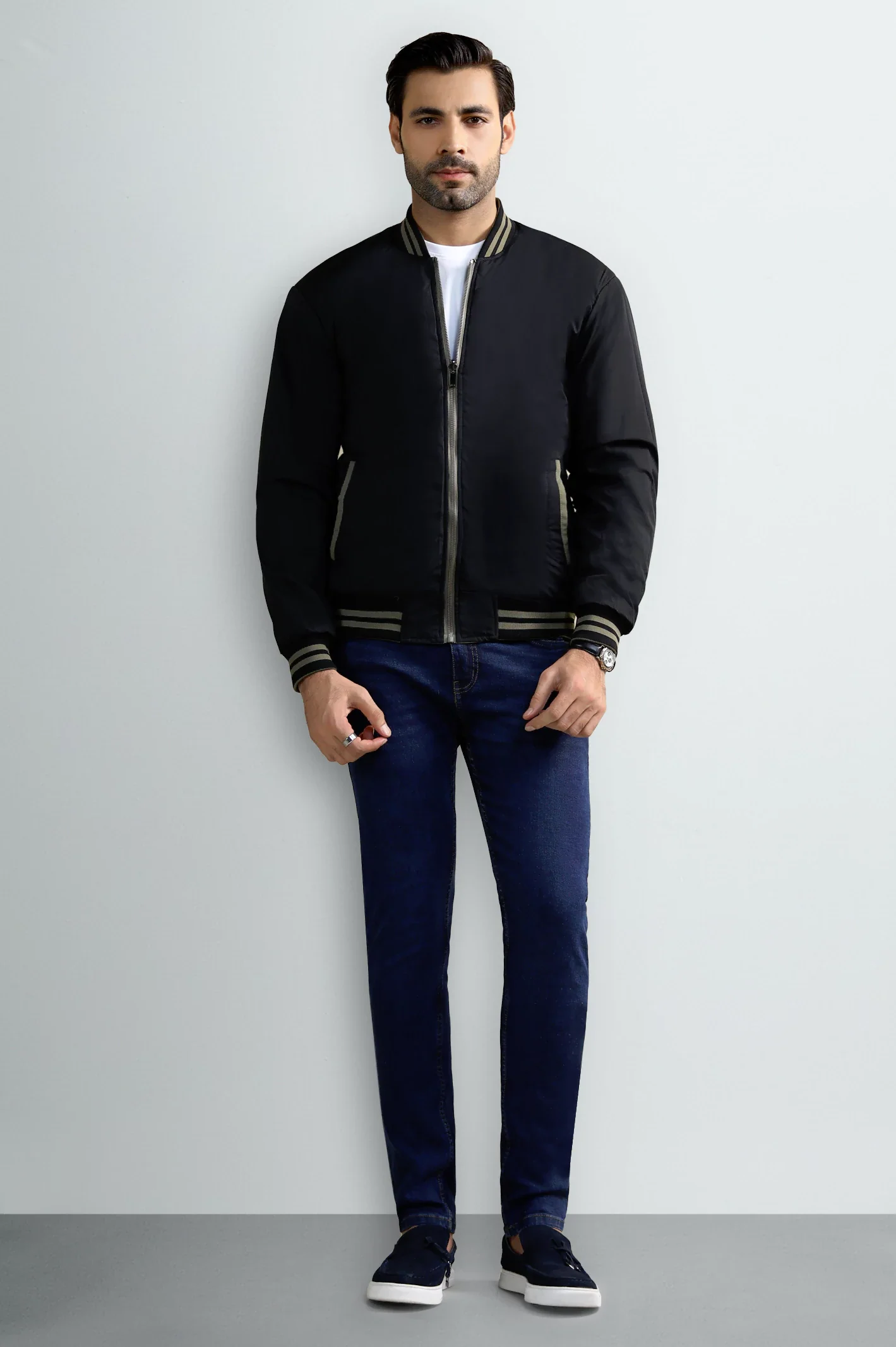 Olive & Black Reversible Men's Jacket - Image 2