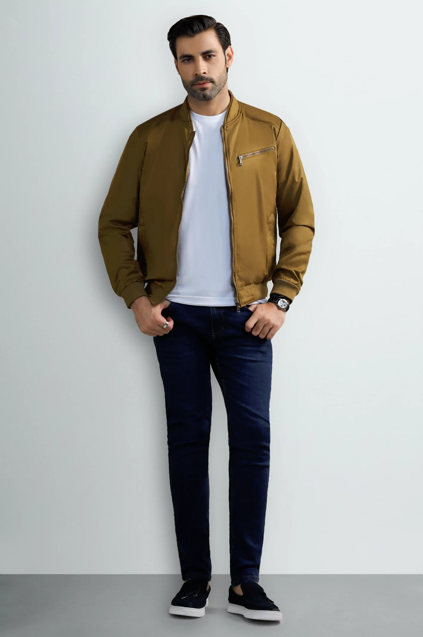 Khaki Men's Jacket - Image 2