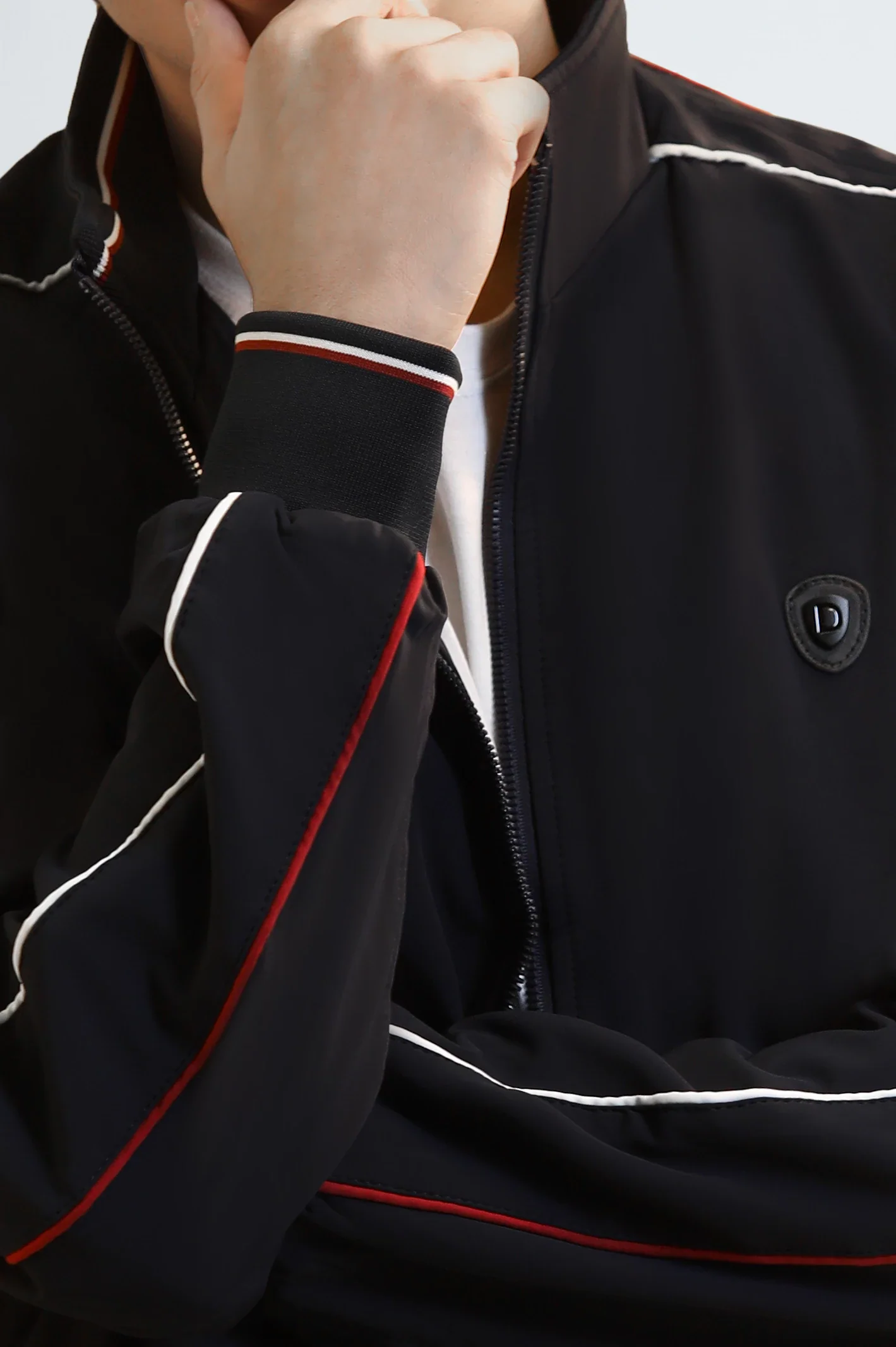 Men's Navy Casual Zip-Up Jacket - Image 3