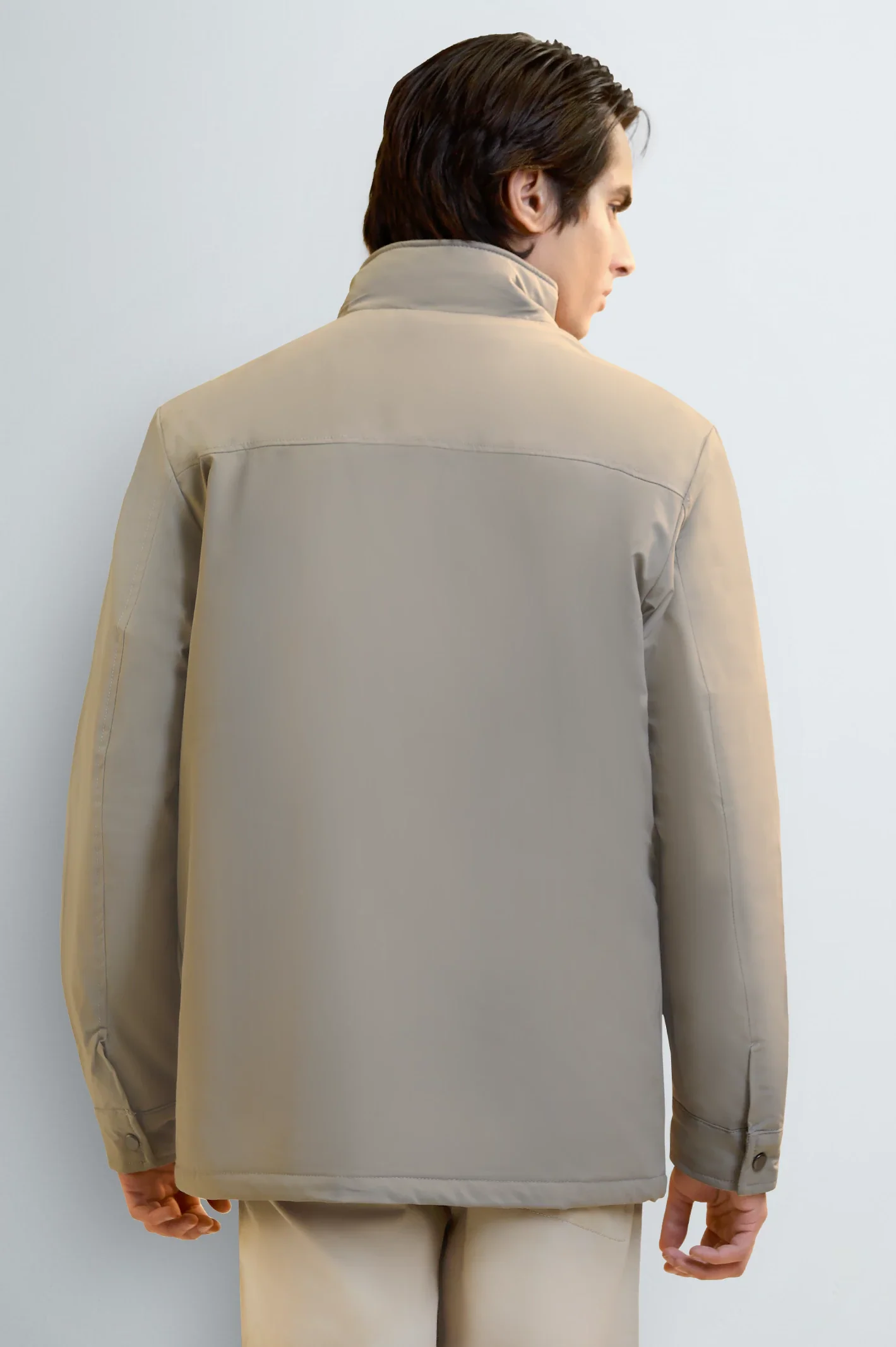 Men's Khaki Parka Jacket - Image 4