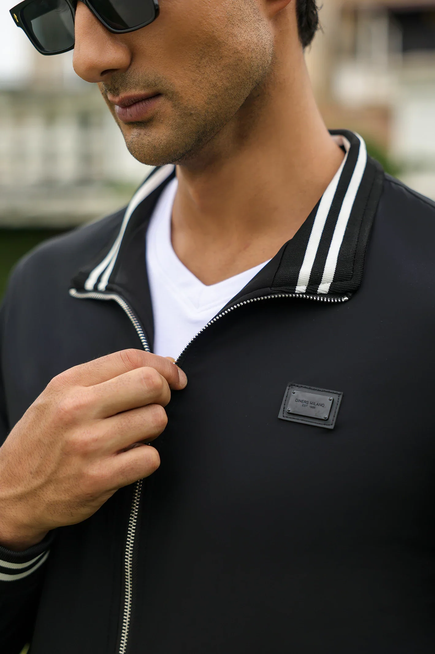 Men Black Reversible Jacket - Image 3
