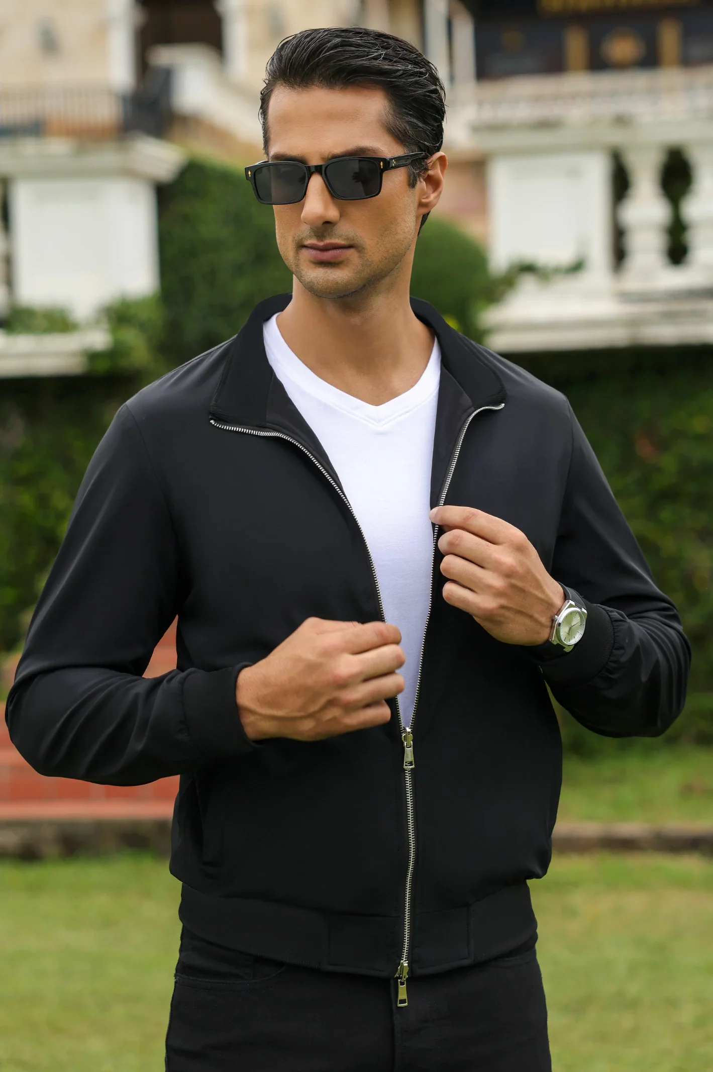 Men Black Reversible Jacket - Image 5