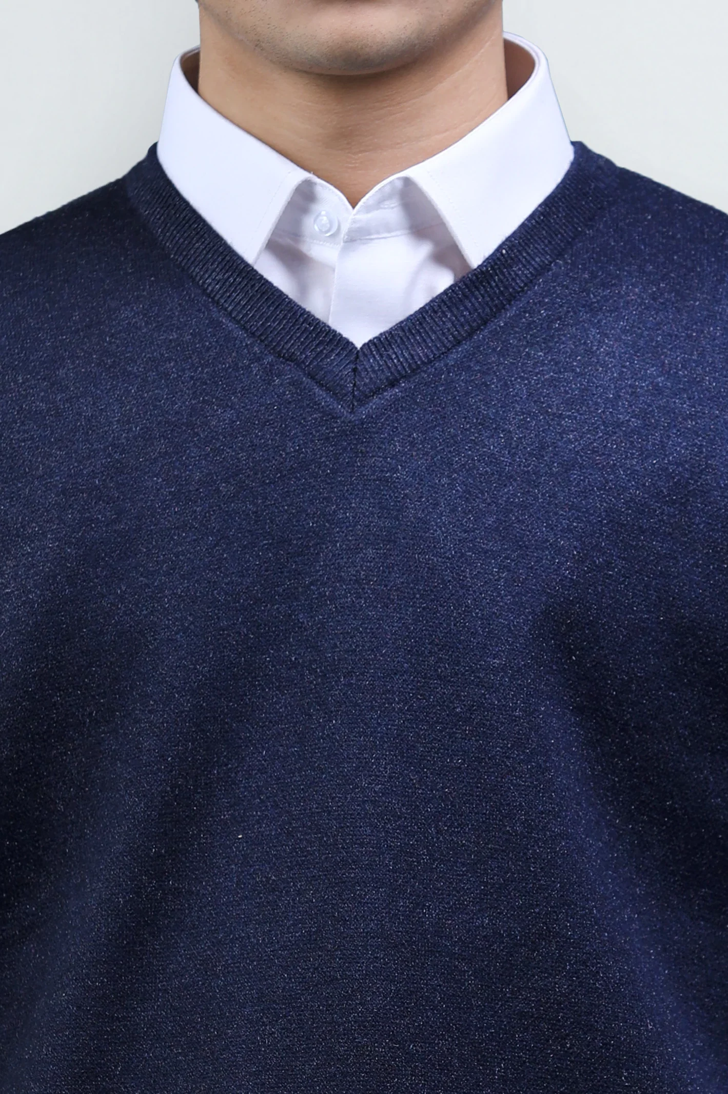 Full-Sleeve V-Neck Sweater - Image 3