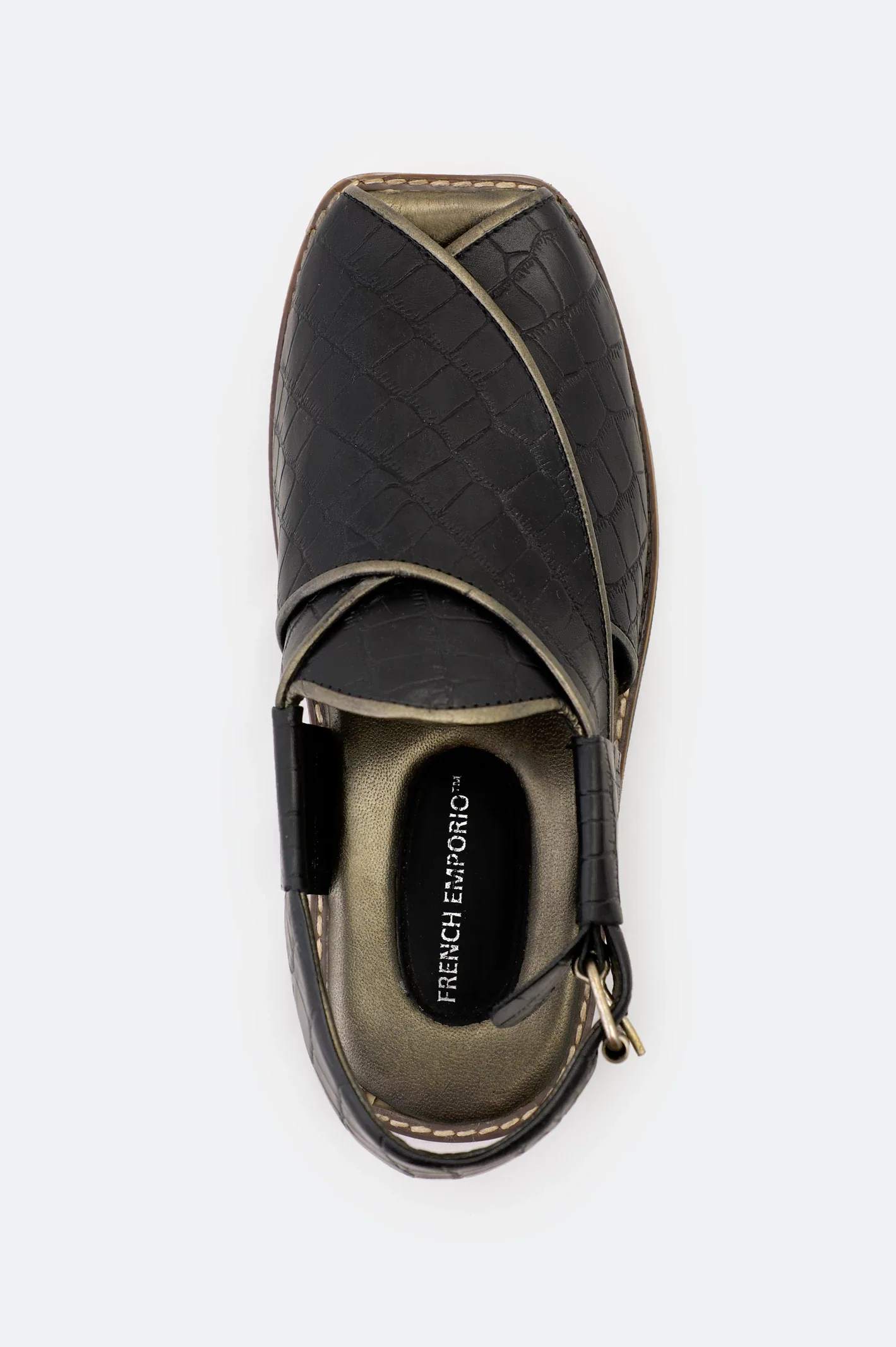 Black Casual Peshawari Sandal - Image 3