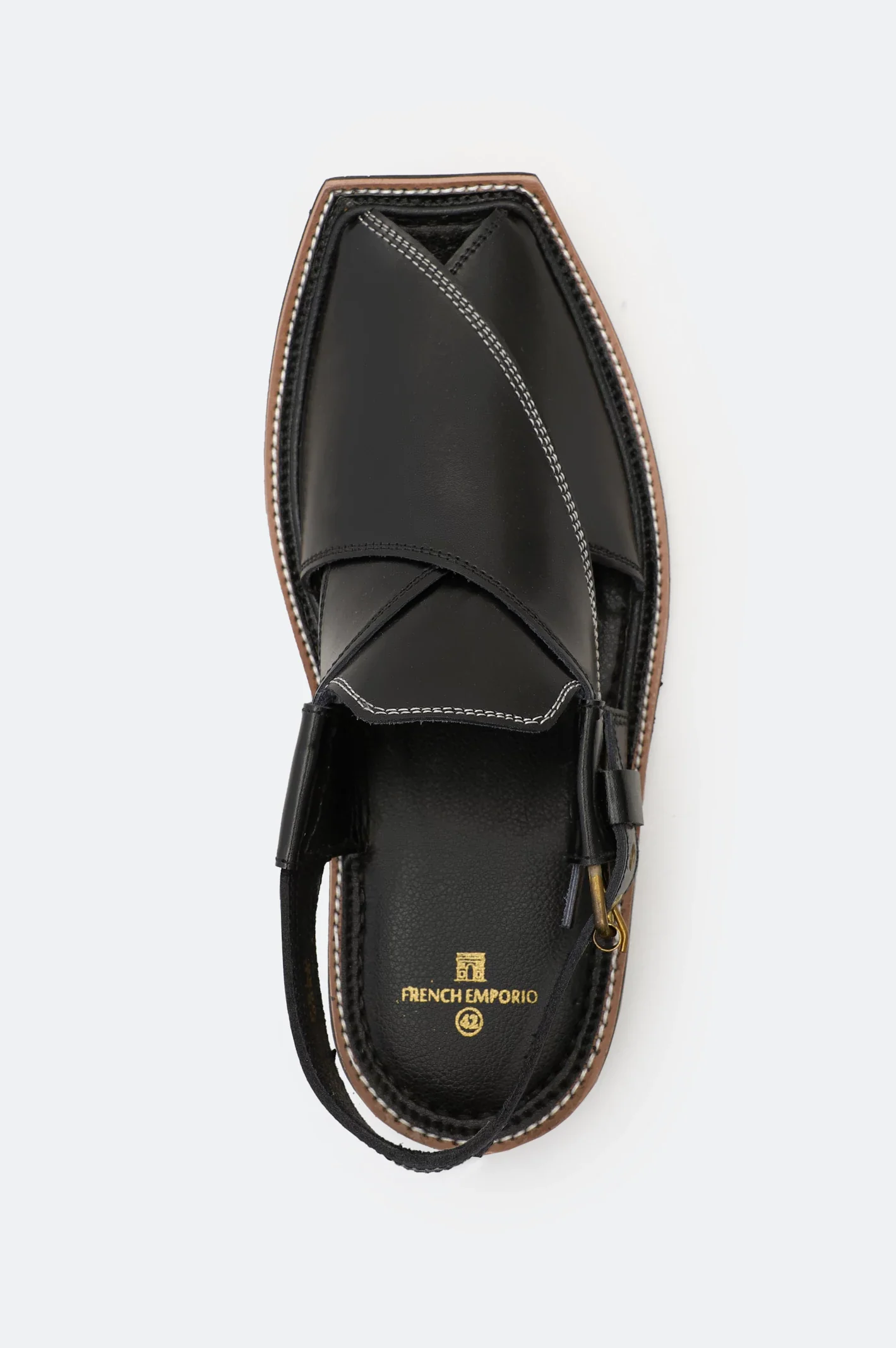 Black Casual Peshawari Sandal - Image 3