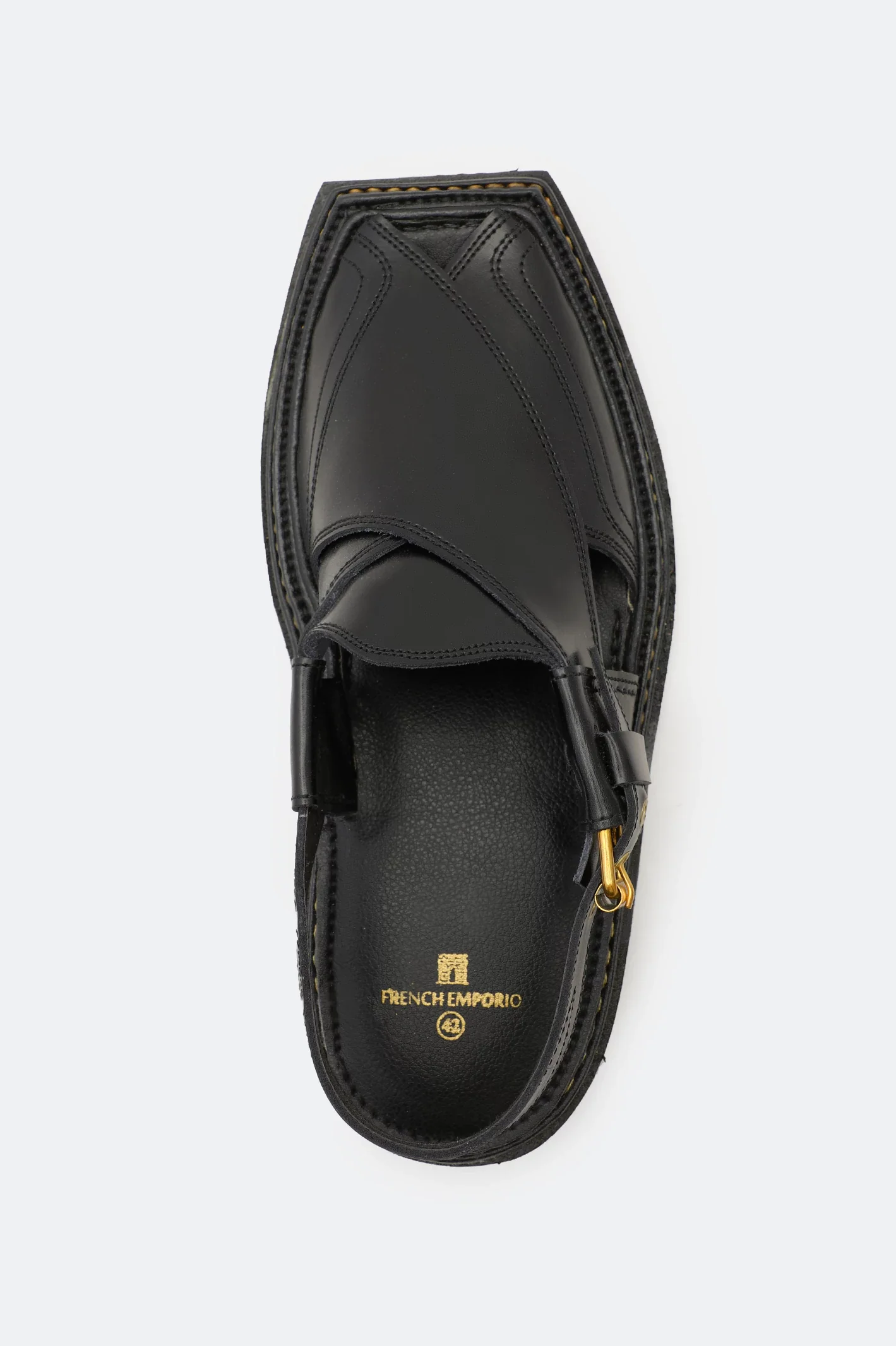 Black Casual Peshawari Sandal - Image 3