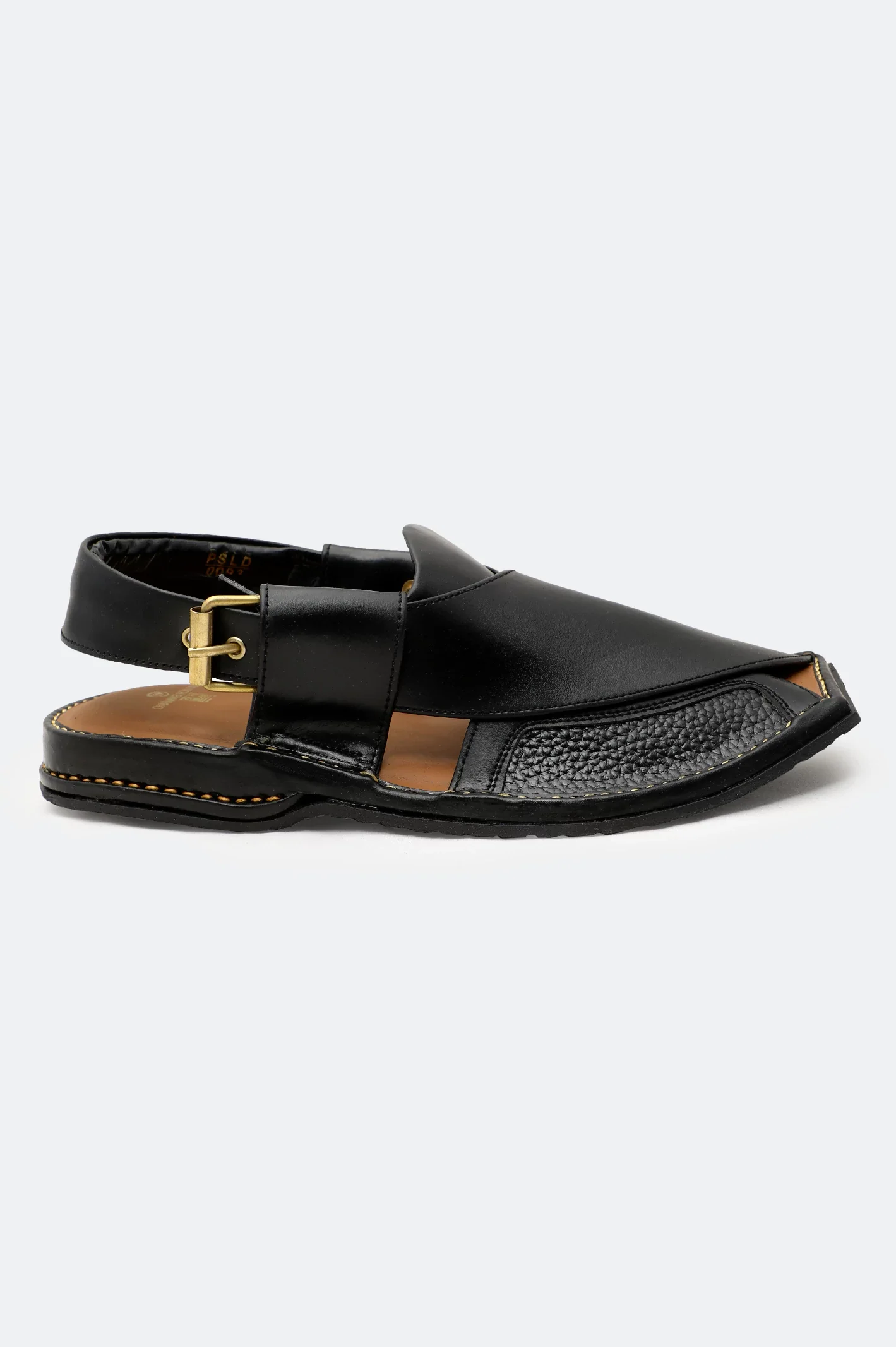 Black Casual Peshawari Sandal - Image 2