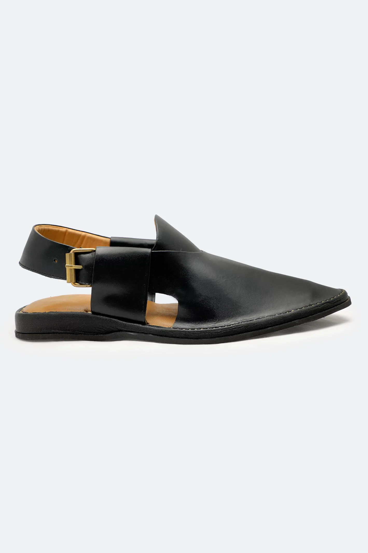 Black Casual Peshawari Sandal - Image 2