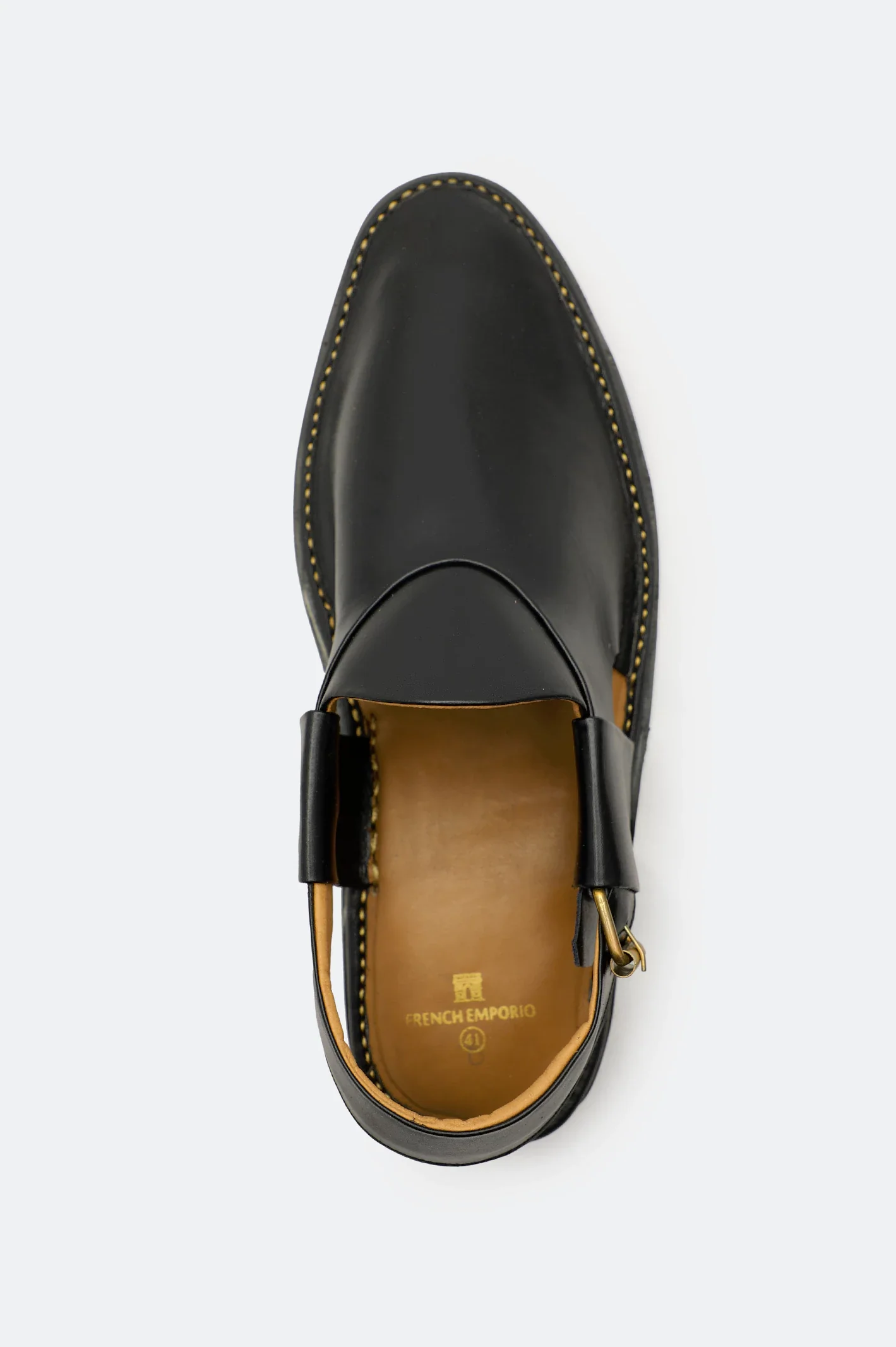 Black Casual Peshawari Sandal - Image 3