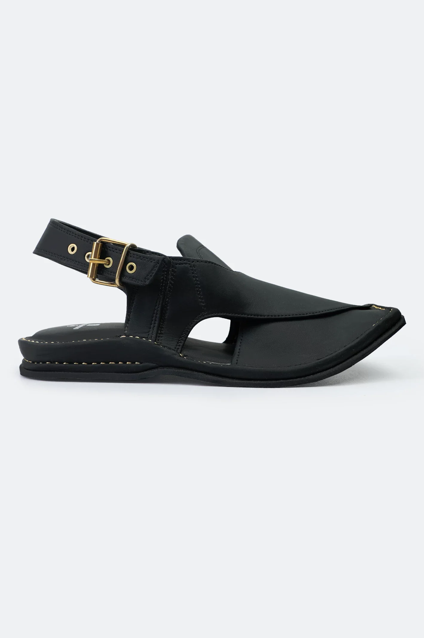 Black Casual Peshawari Sandal - Image 2
