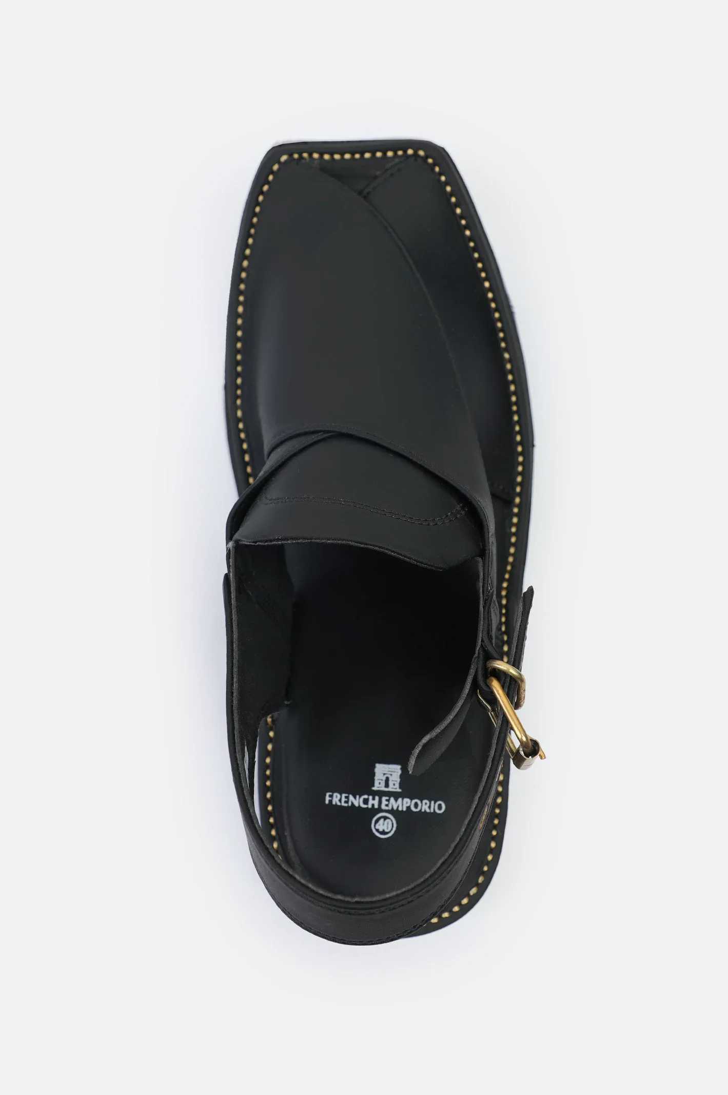 Black Casual Peshawari Sandal - Image 3