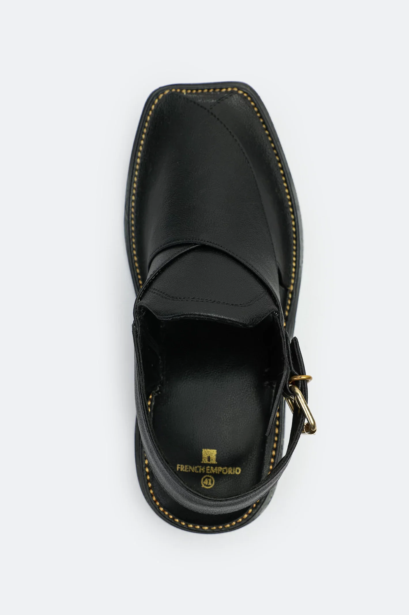 Black Casual Peshawari Sandal - Image 3