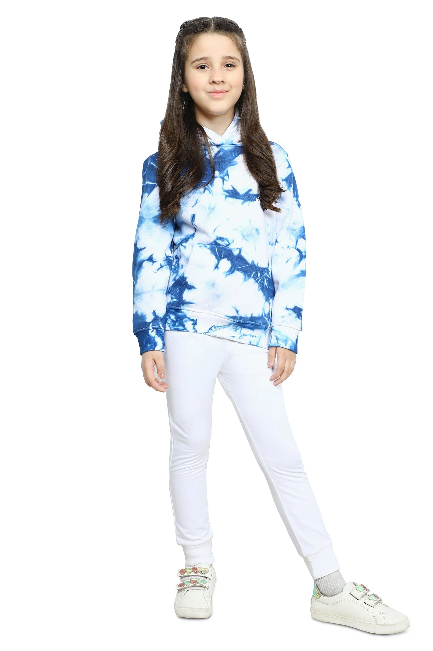 Pull Over Hoodie For Girls SKU: KGI-0005-BLUE