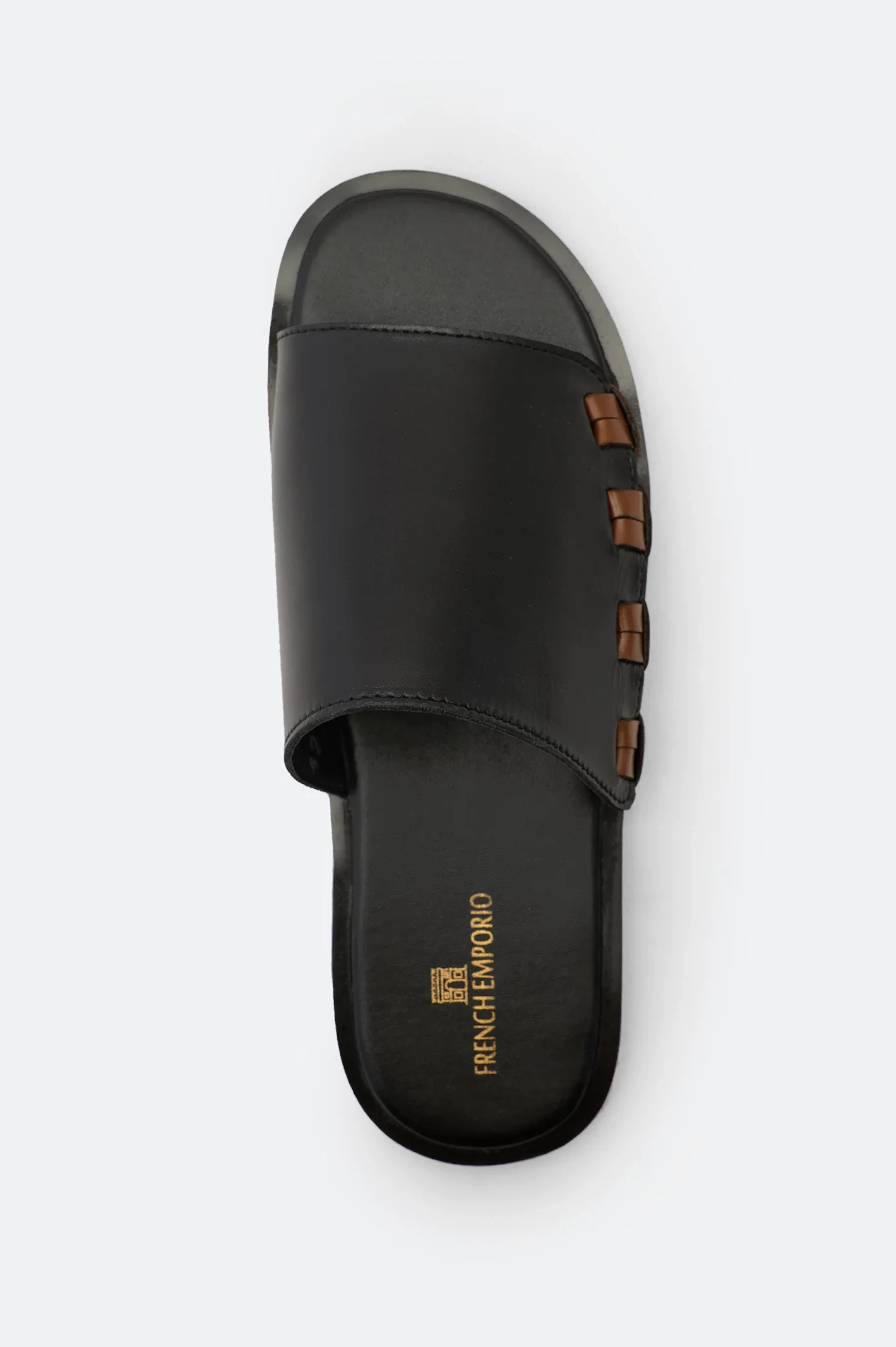 Black Slippers For Men - Image 3