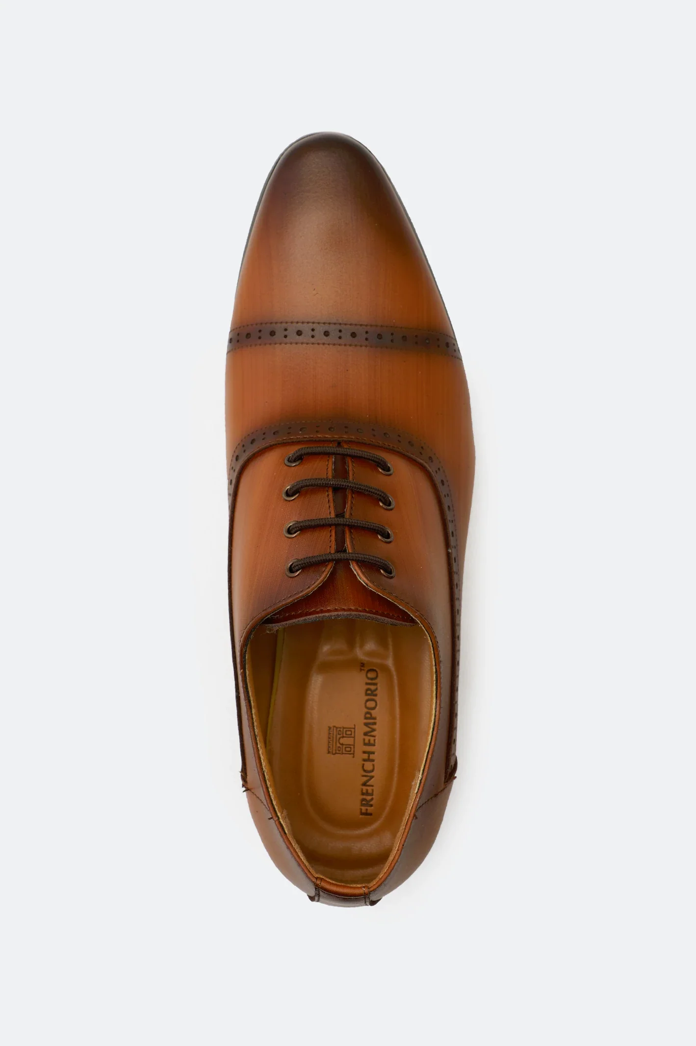 Tan Formal Oxford Shoes - Image 3
