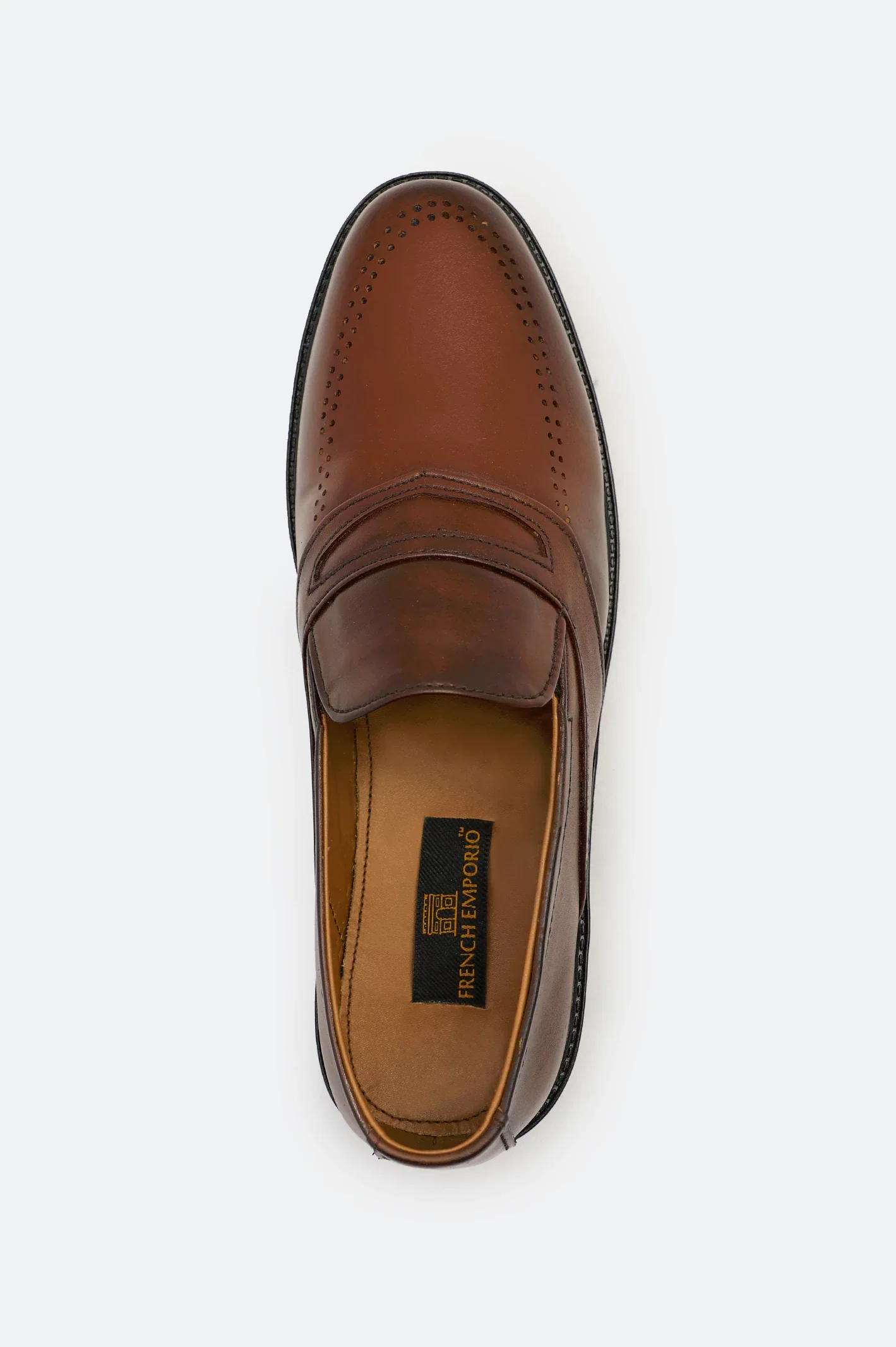 Brown Slip On Formal Moccassins Shoes - Image 3