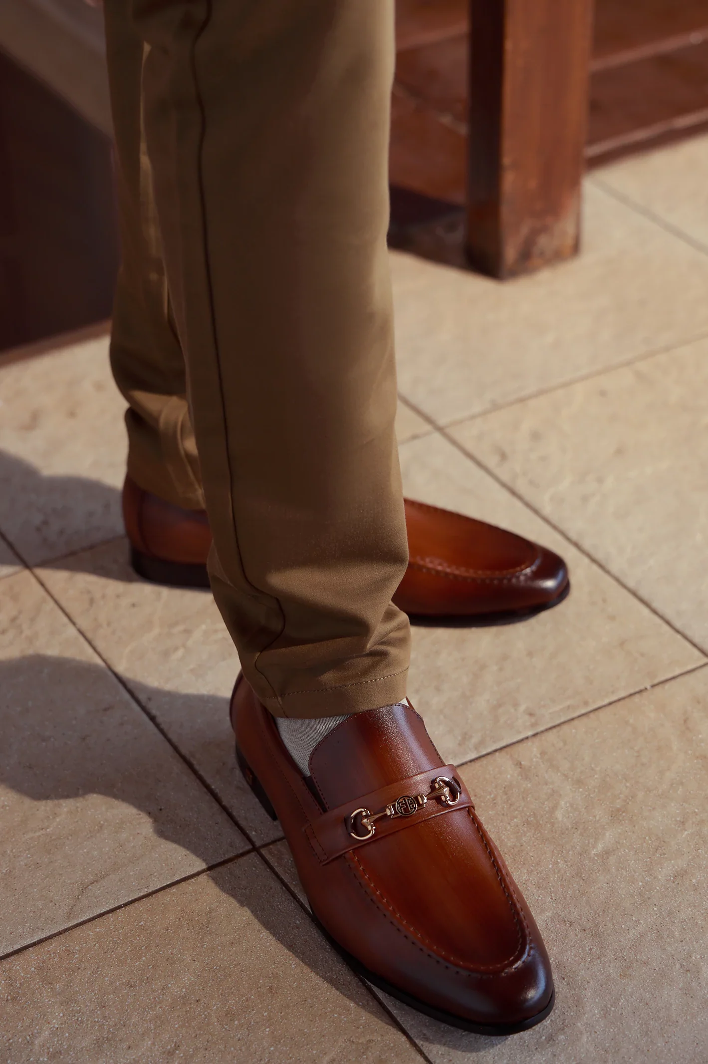 Tan Formal Moccassins Shoes - Image 3