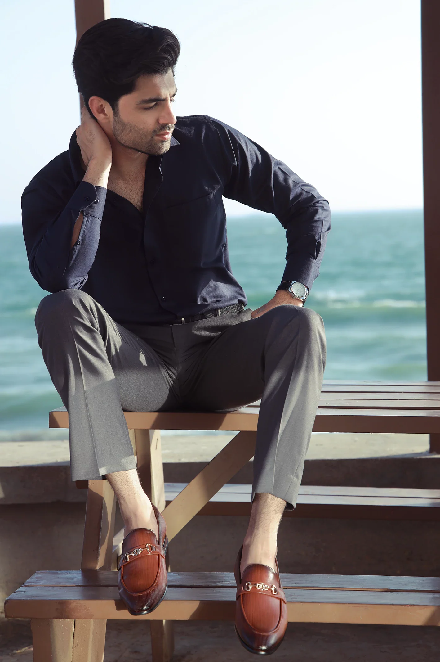 Coffee Men Formal Moccassins - Image 2