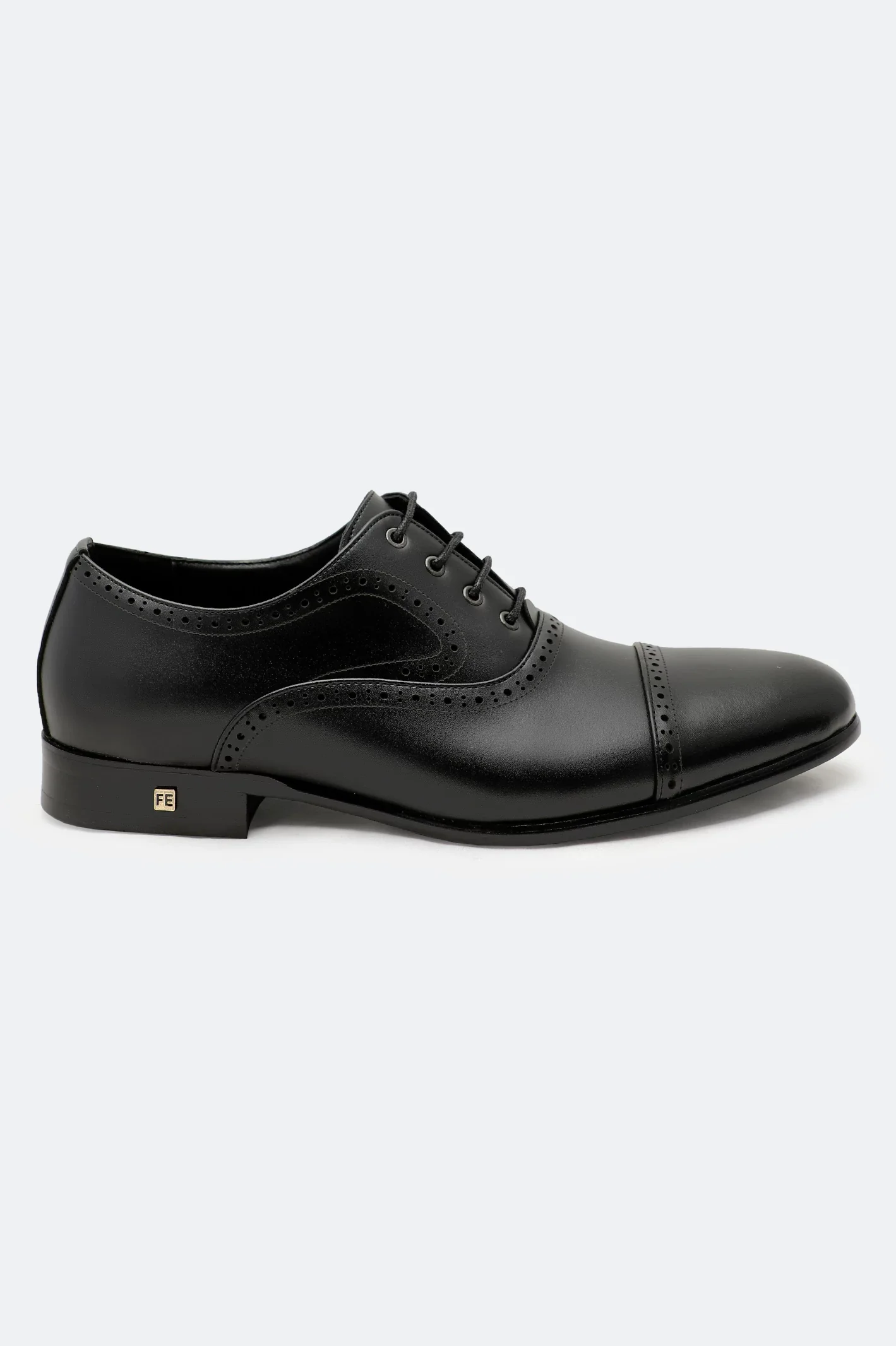 Black Men Formal Derby Lace Shoes - Image 5