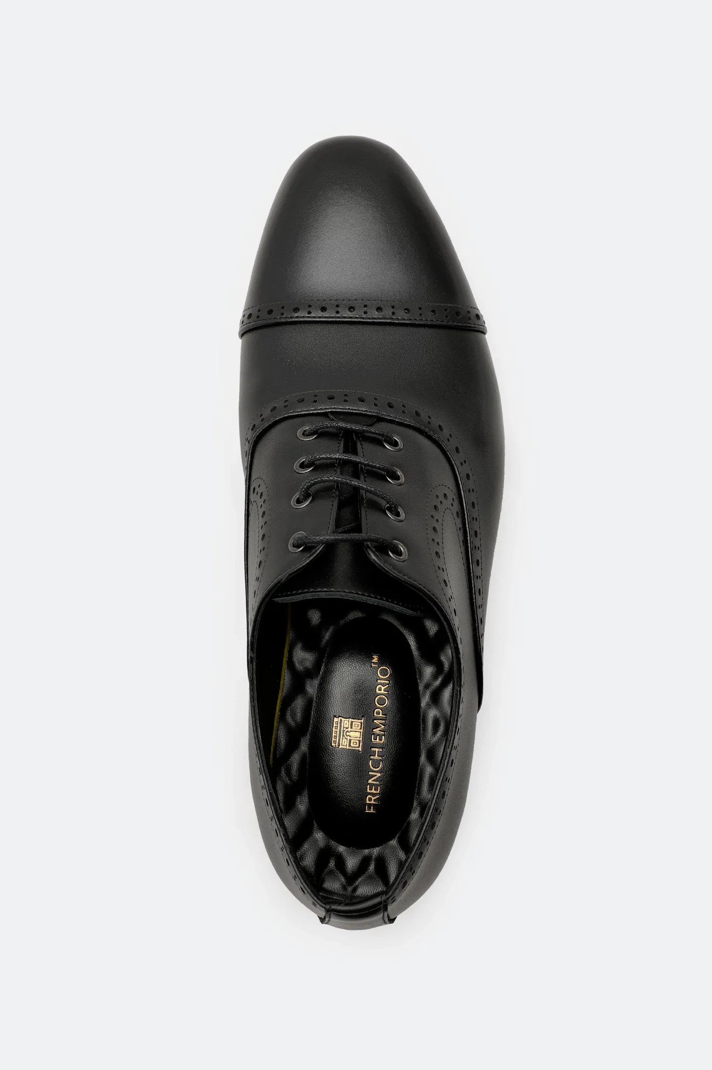 Black Men Formal Derby Lace Shoes - Image 6