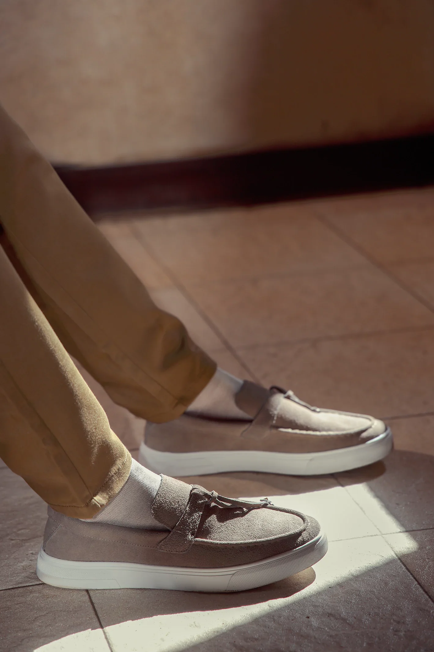 Suede Leather Tassel Loafers - Image 3