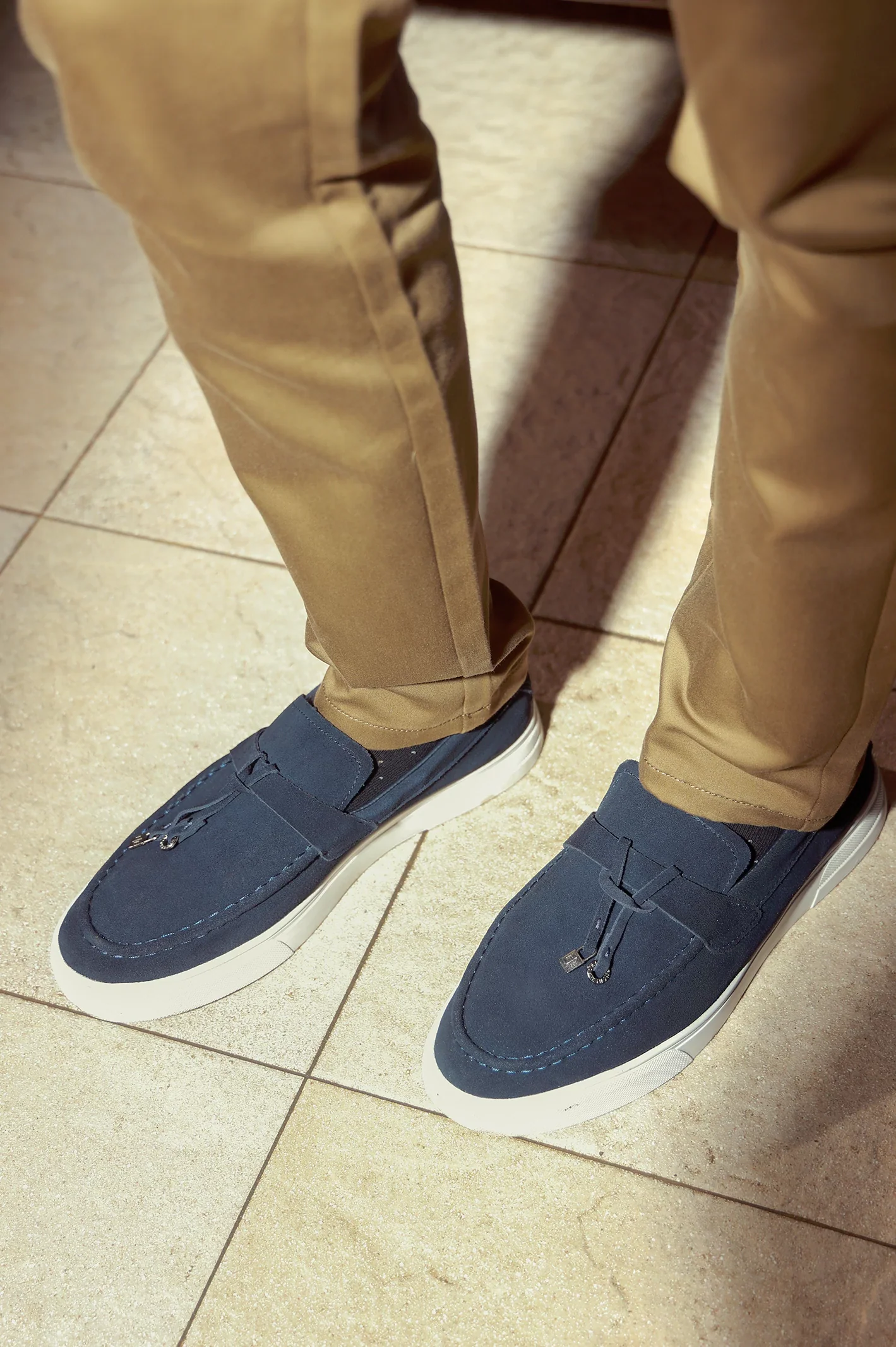Suede Leather Tassel Loafers - Image 4