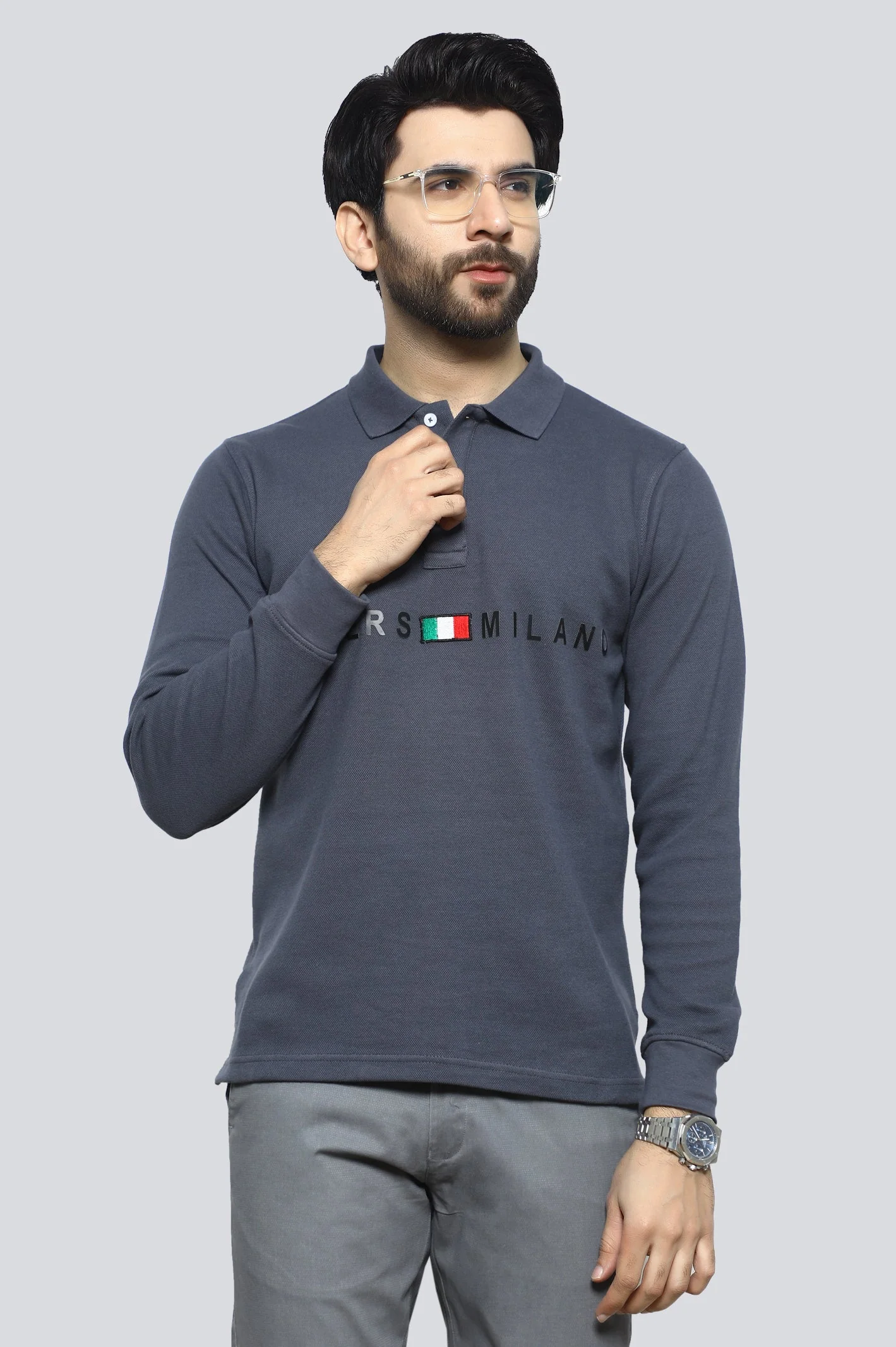 Polo Neck Sweatshirt