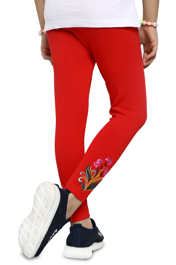 Tights For Toddler Girls In Red SKU: IGT-0002-RED - Image 2