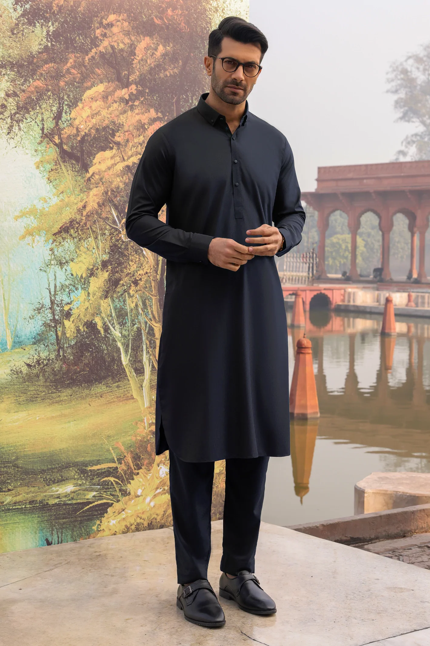 Dark Blue Wash & Wear Fabric