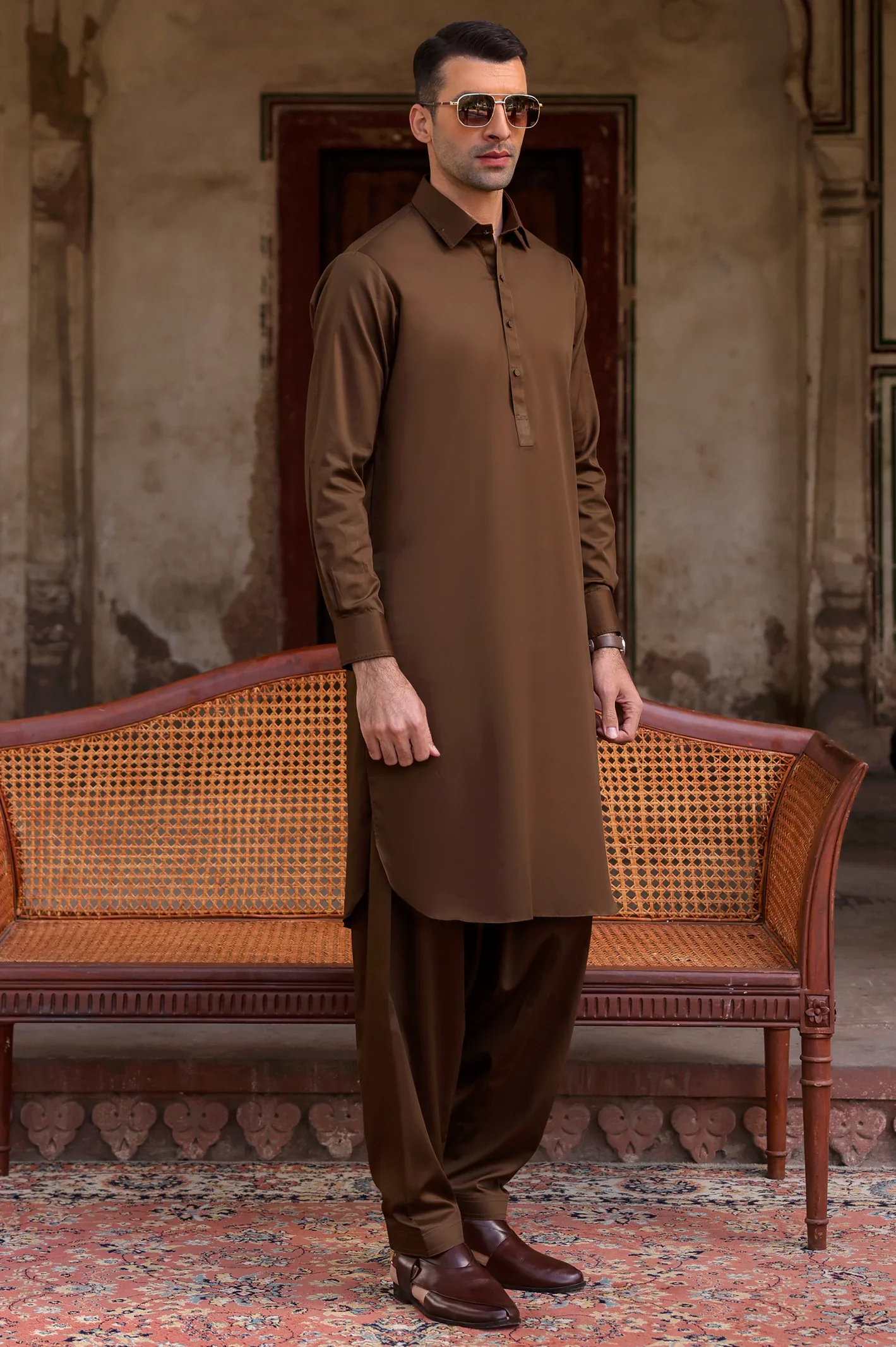 Brown Wash & Wear Fabric