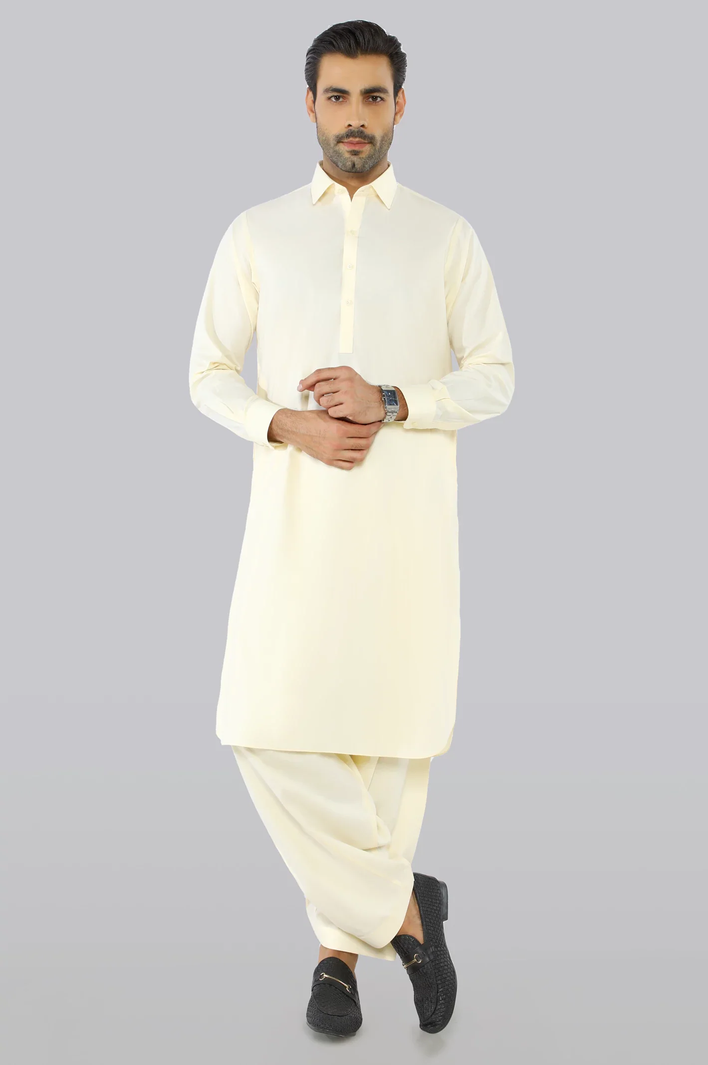 Cream Wash & Wear Fabric