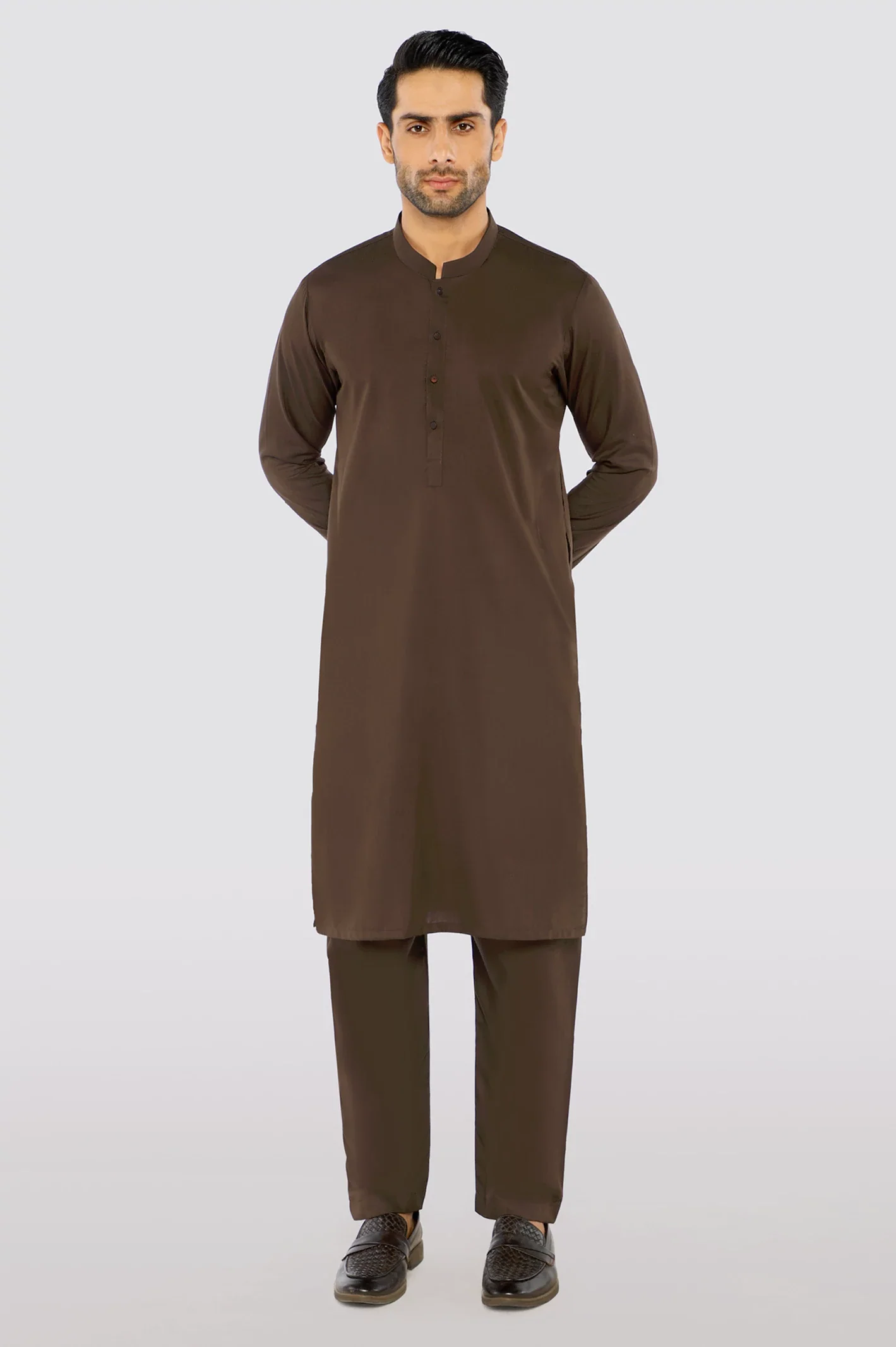 Brown Wash & Wear Fabric