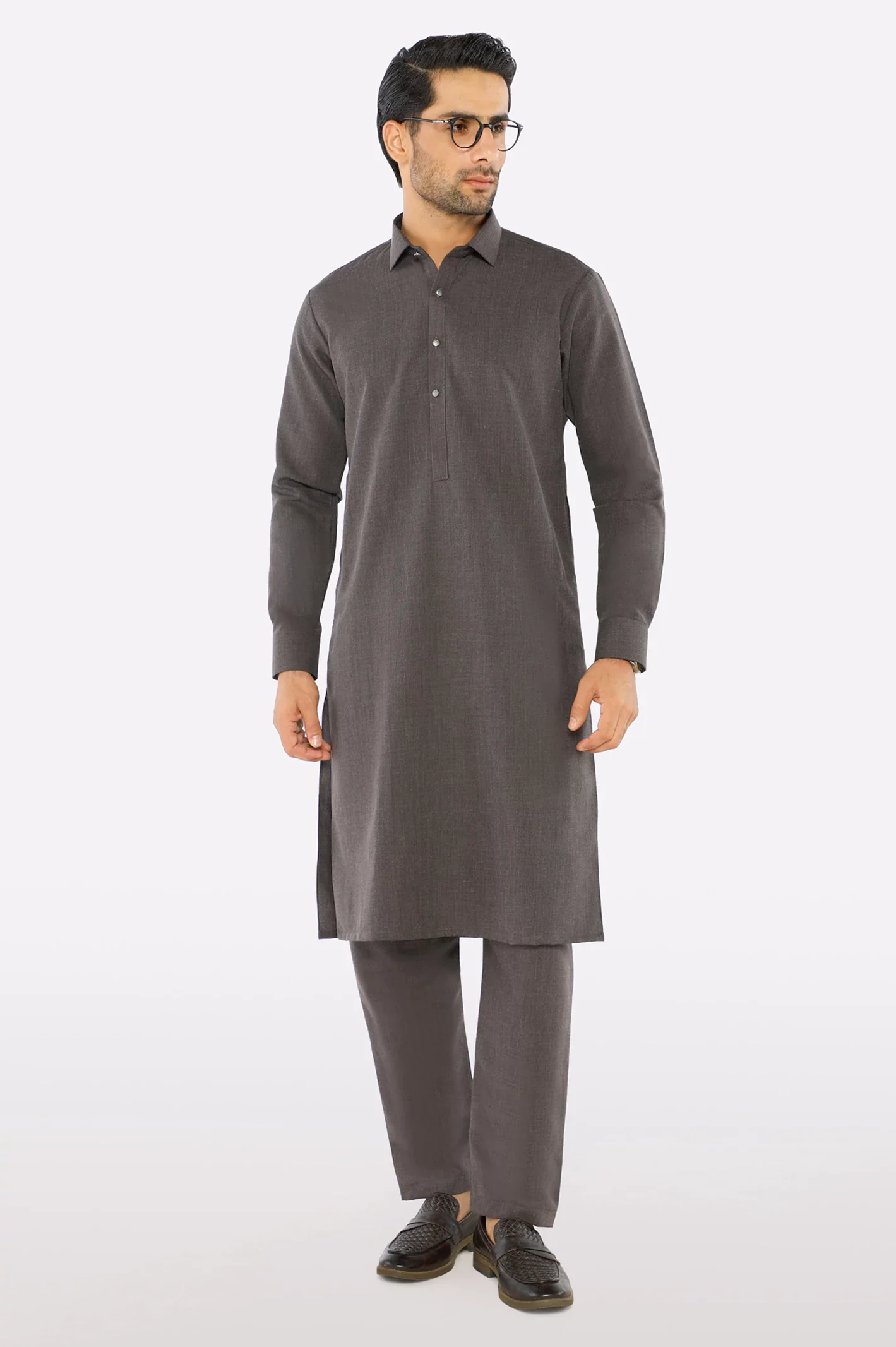Dark Grey Wash & Wear Fabric