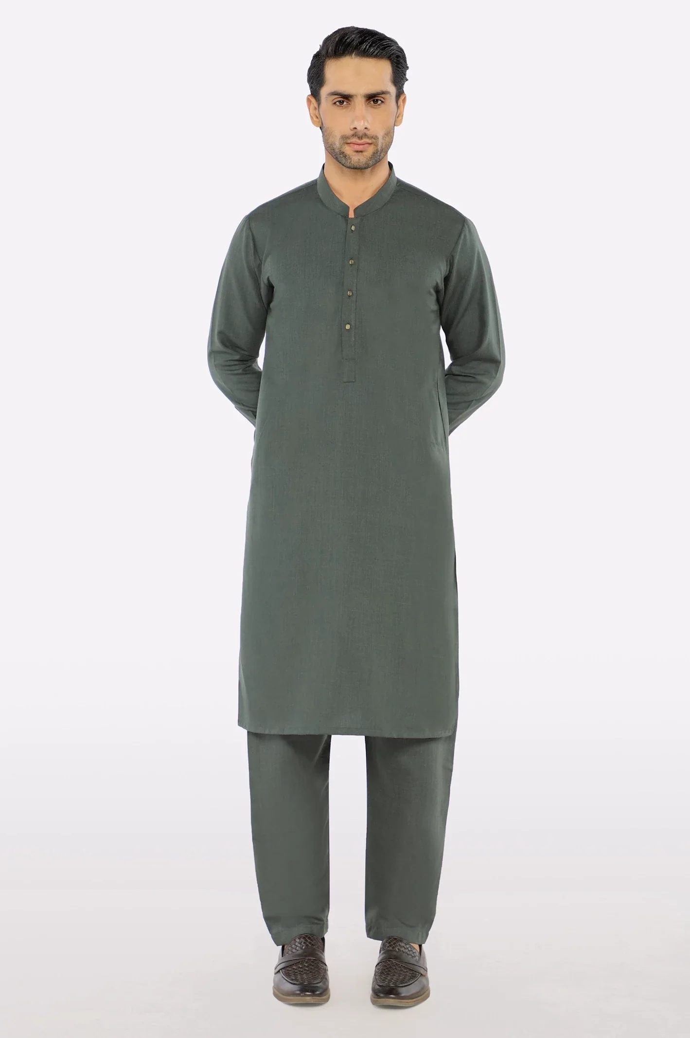 Green Wash & Wear Fabric