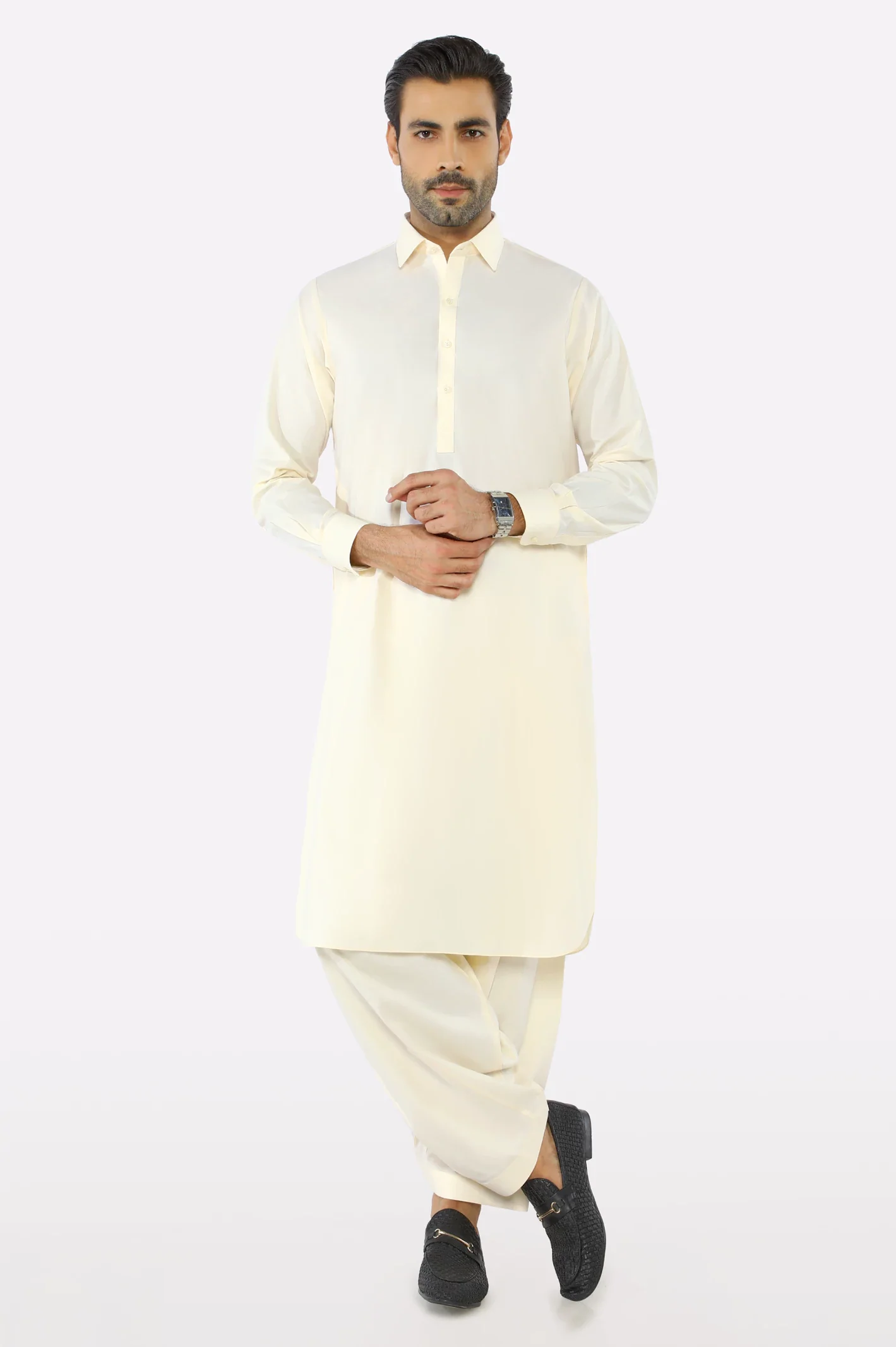 Cream Wash & Wear Fabric