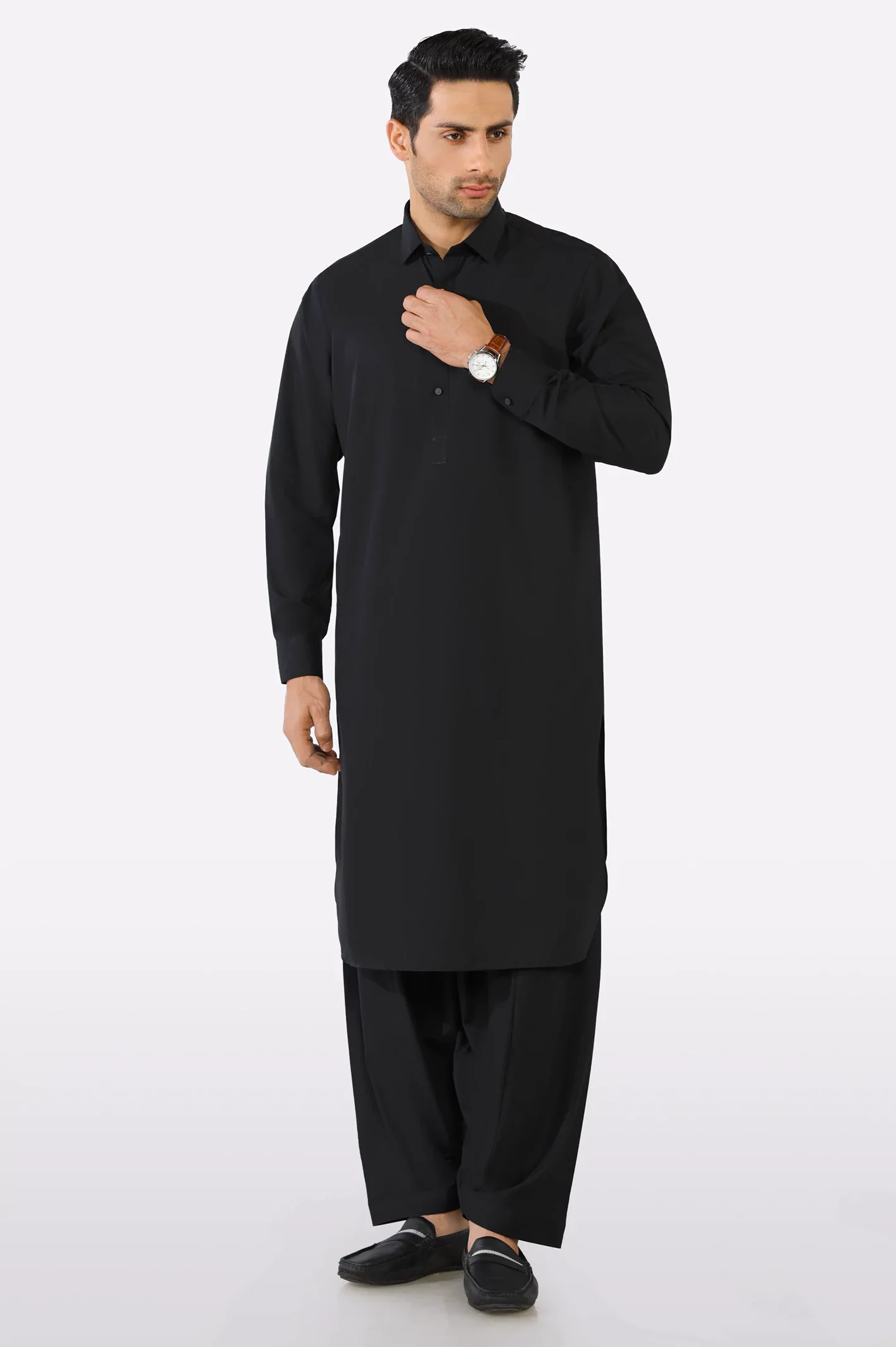 Black Wash & Wear Fabric