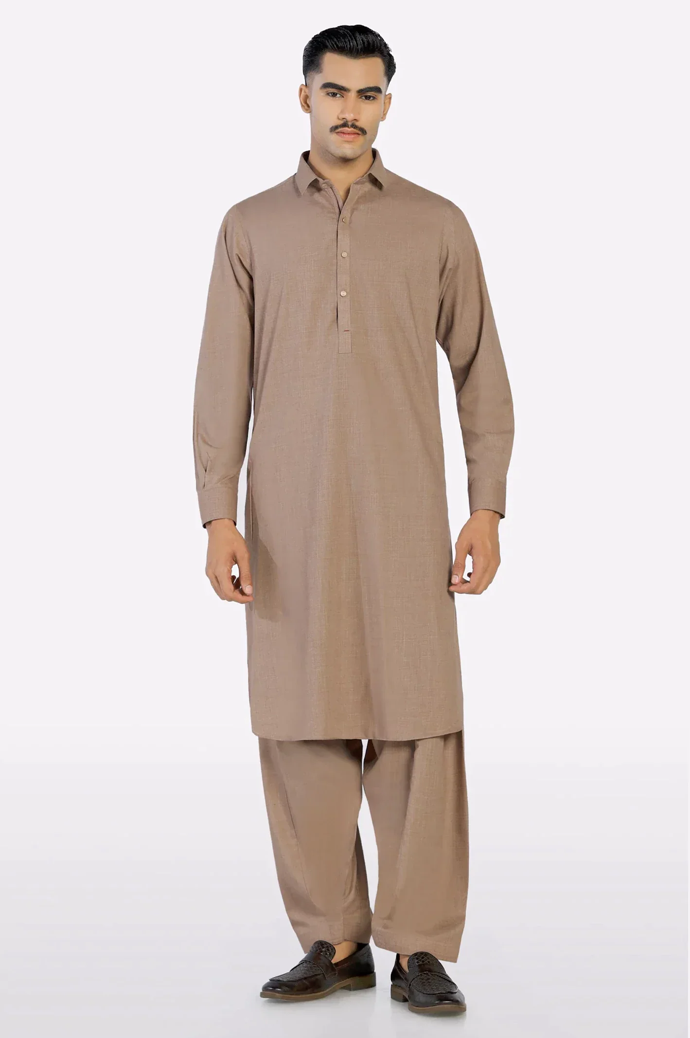 Brown Wash & Wear Fabric