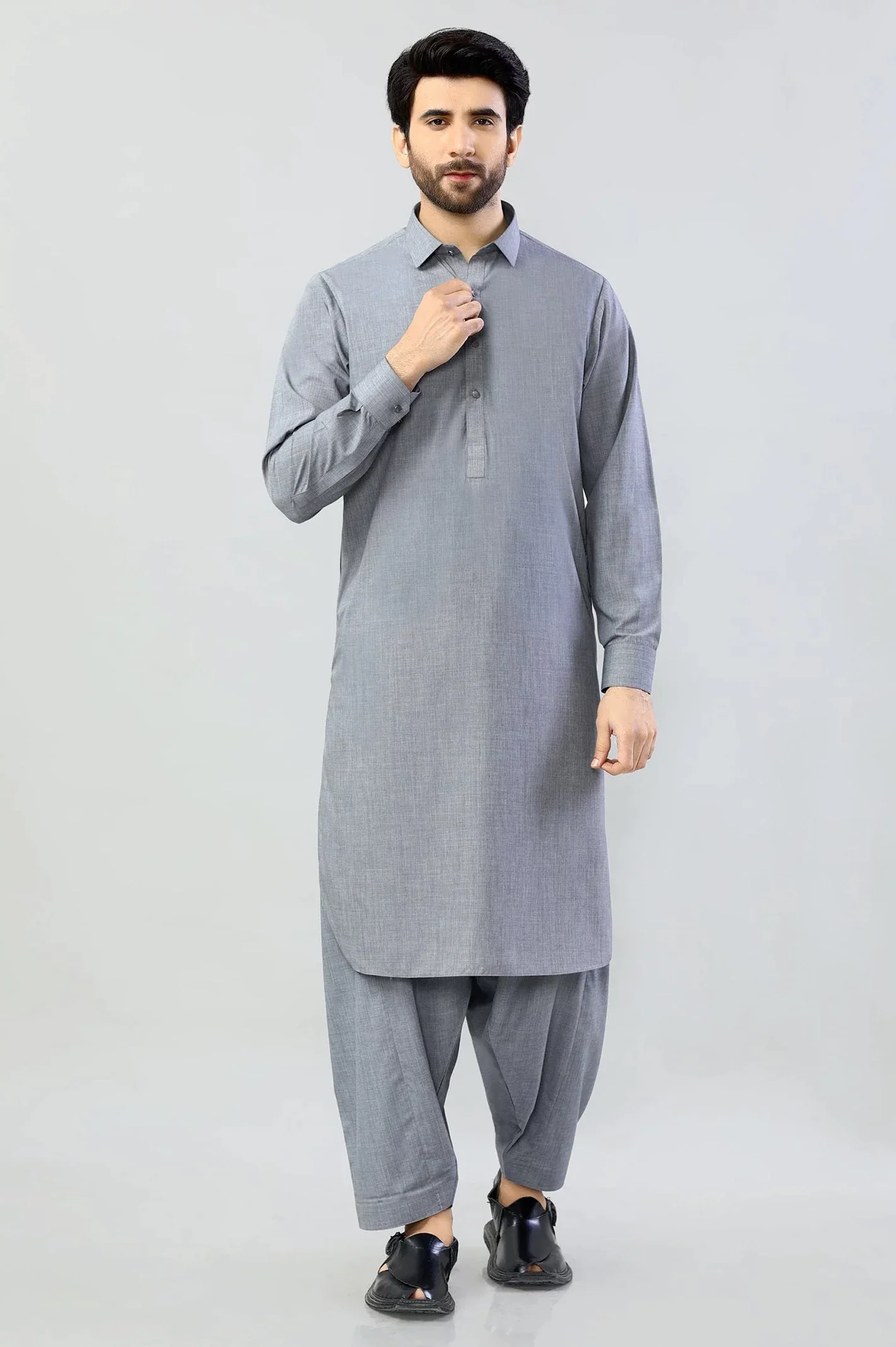 Grey Arco Wool Fabric