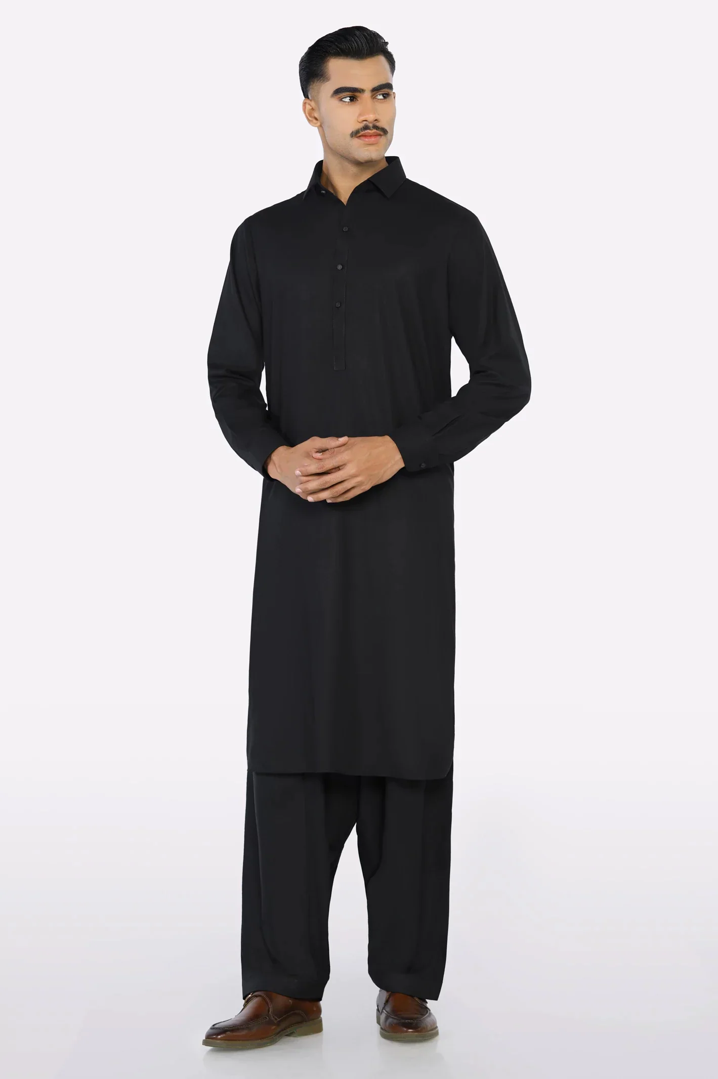 Black Wash & Wear Fabric