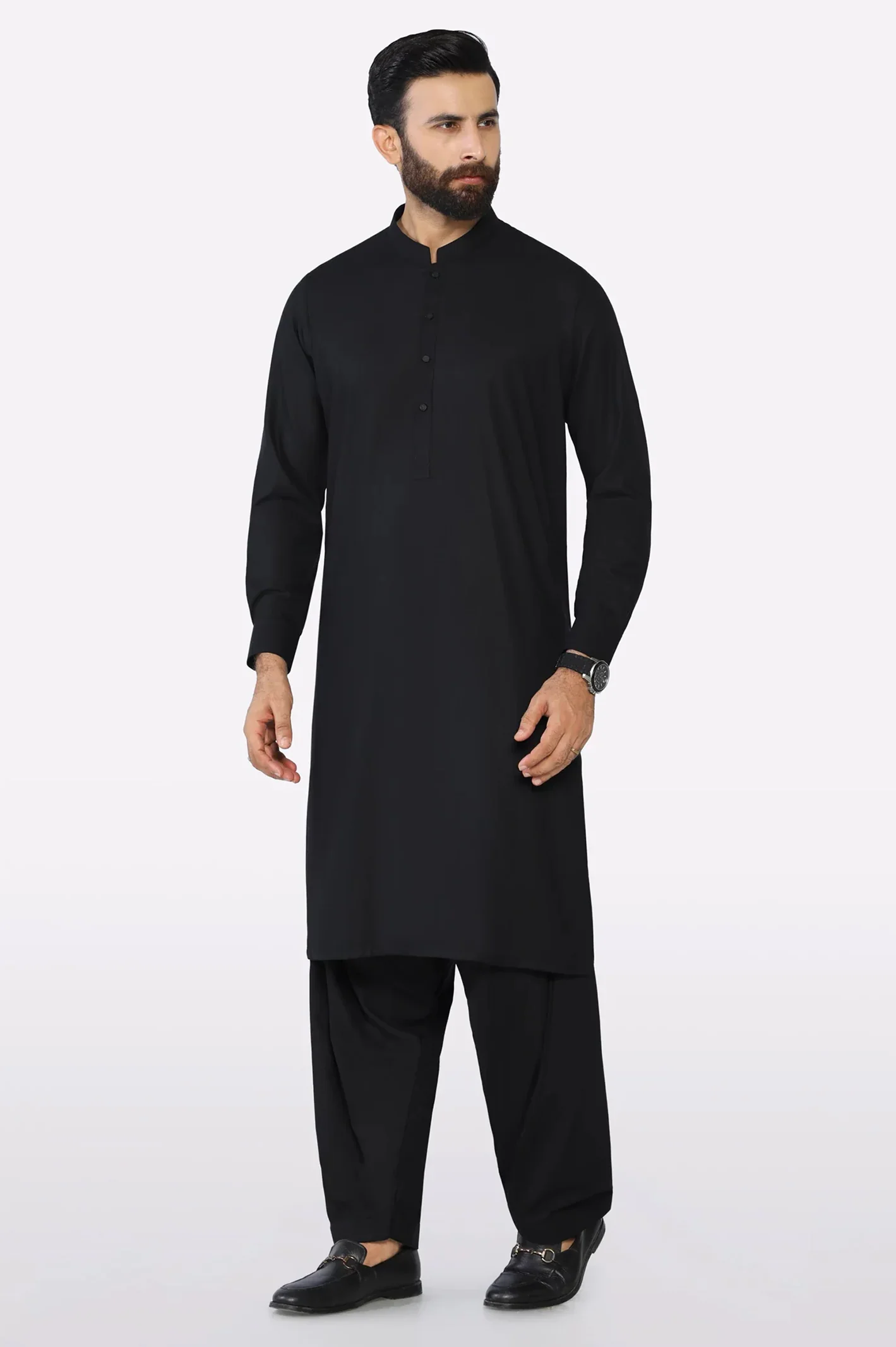 Black Wash & Wear Fabric