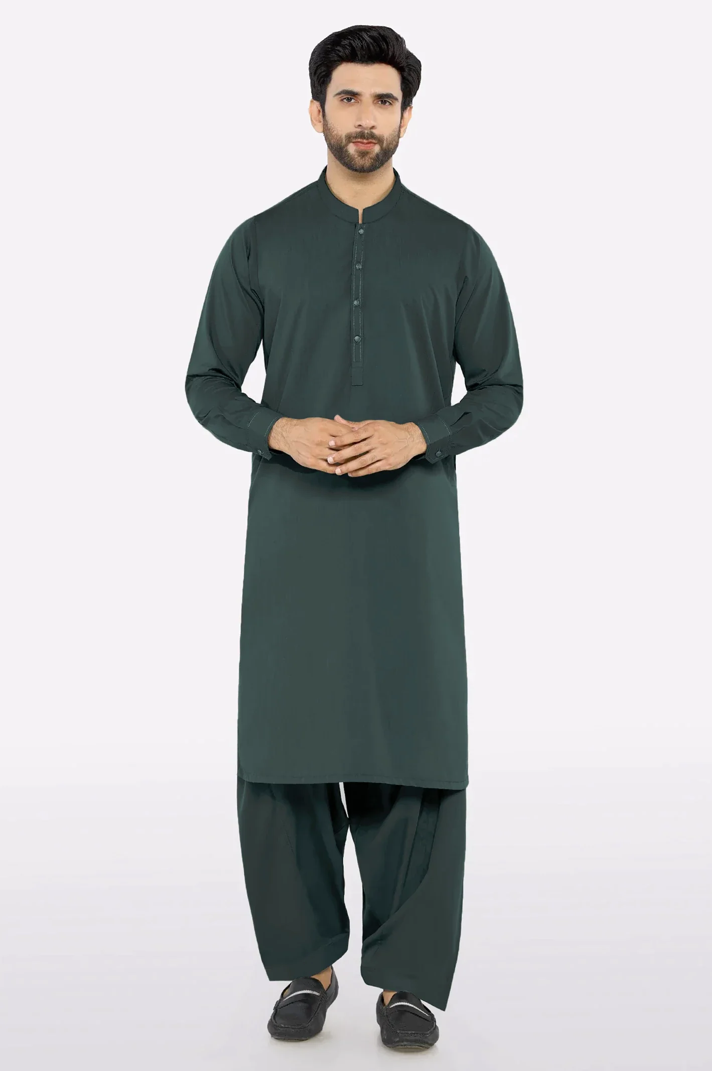 Green Wash & Wear Fabric