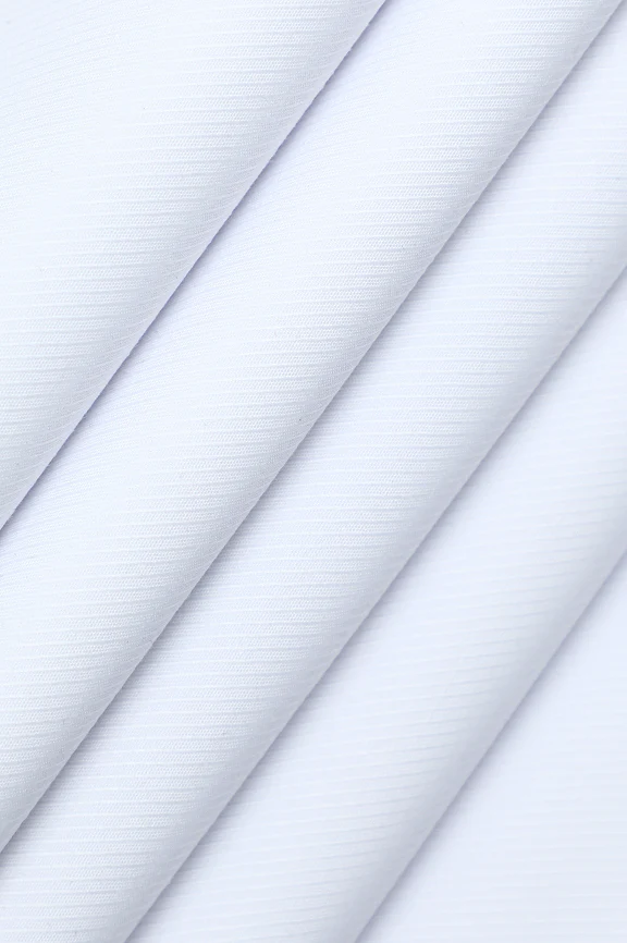 White Wash & Wear Fabric