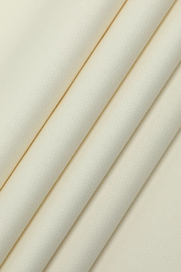 Off White Wash & Wear Fabric