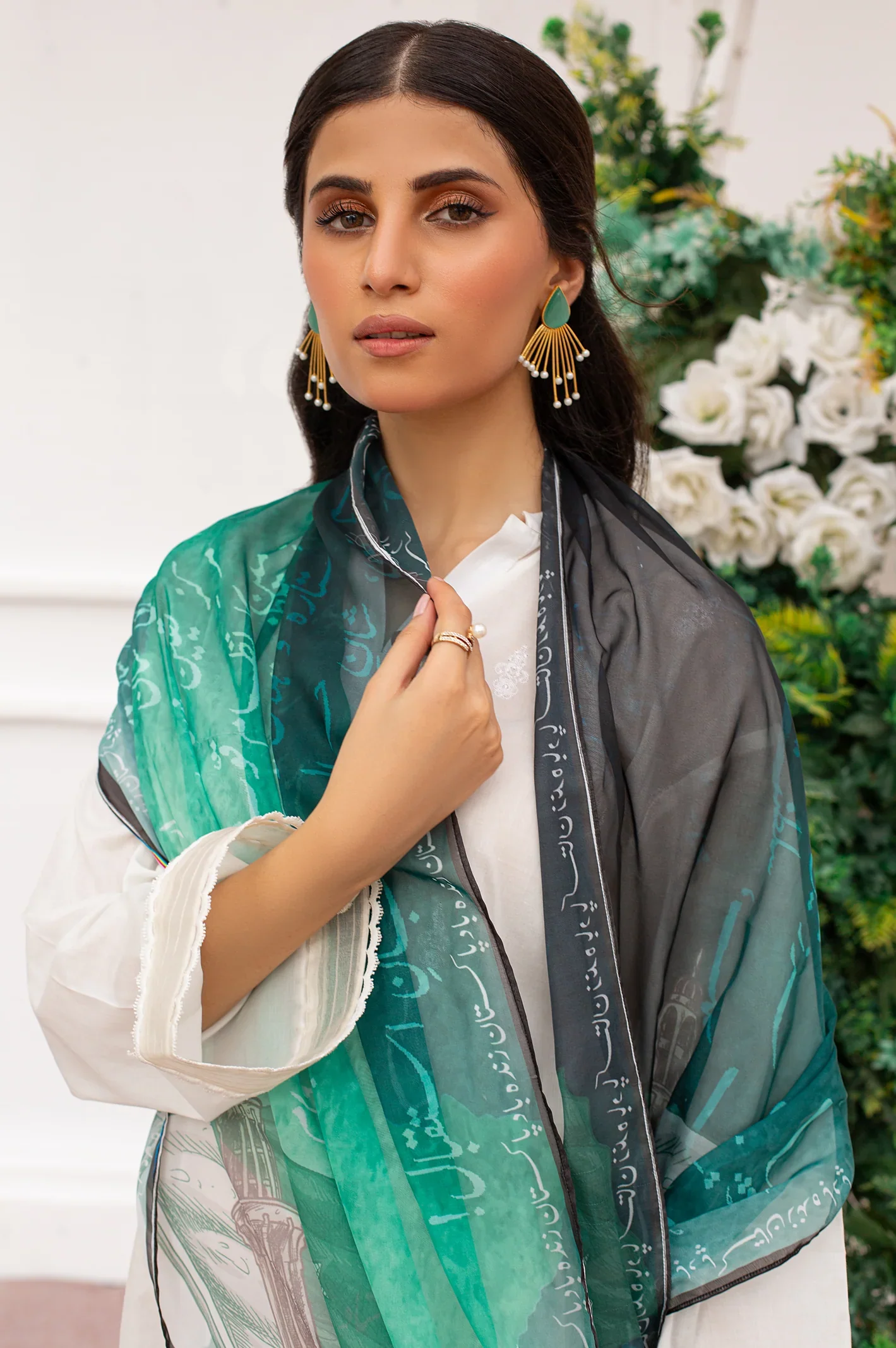 Green Dupatta - Image 3