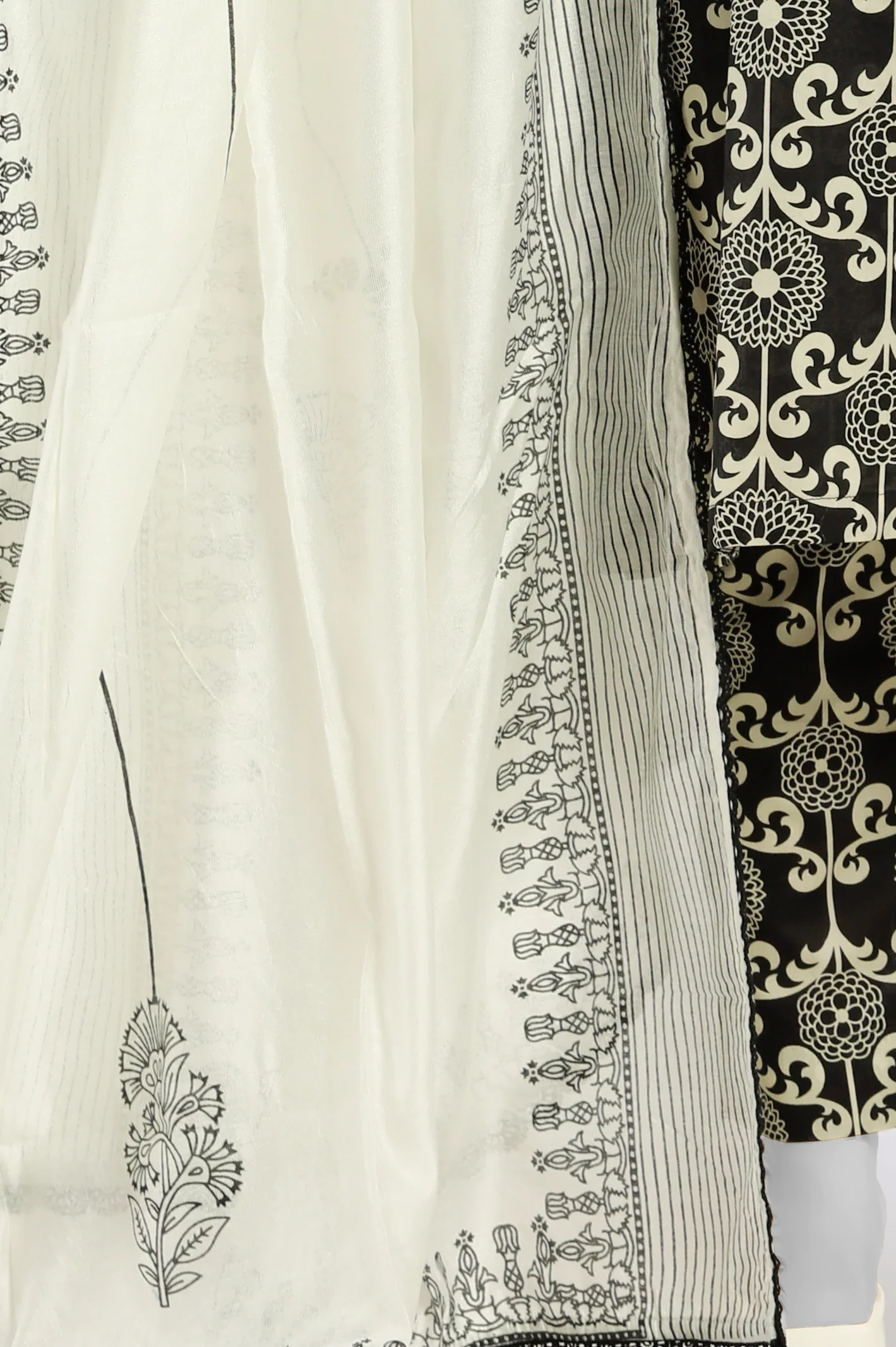 White Printed Dupatta - Image 2