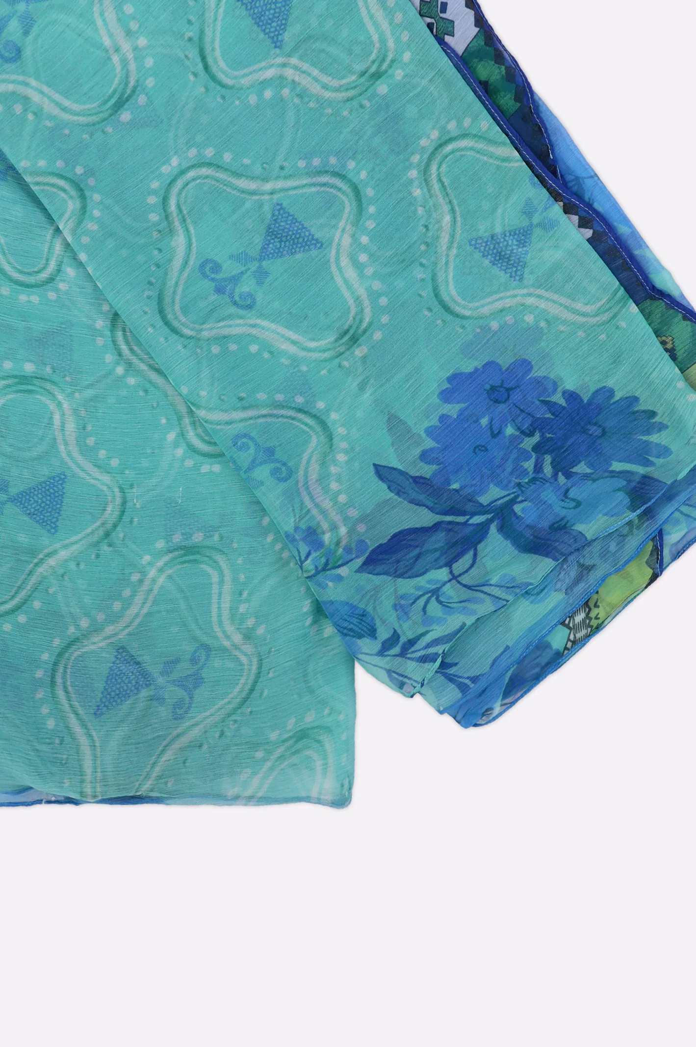 Blue Printed Dupatta - Image 2