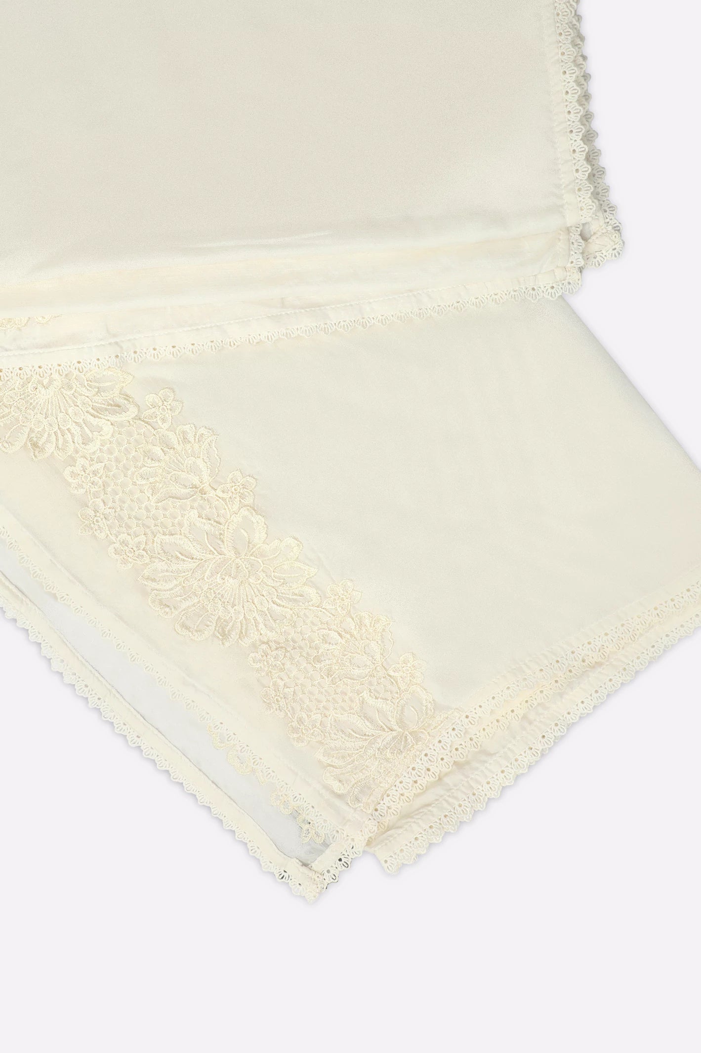 Off White Embroidered Dupatta - Image 2