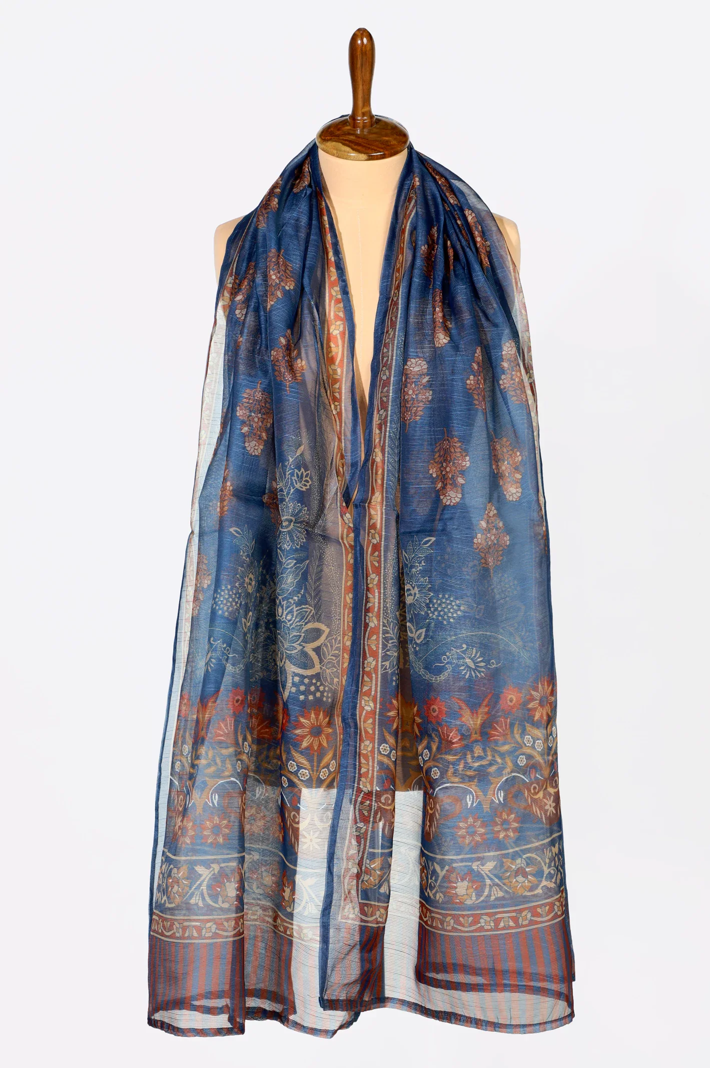 Blue Printed Dupatta - Image 2