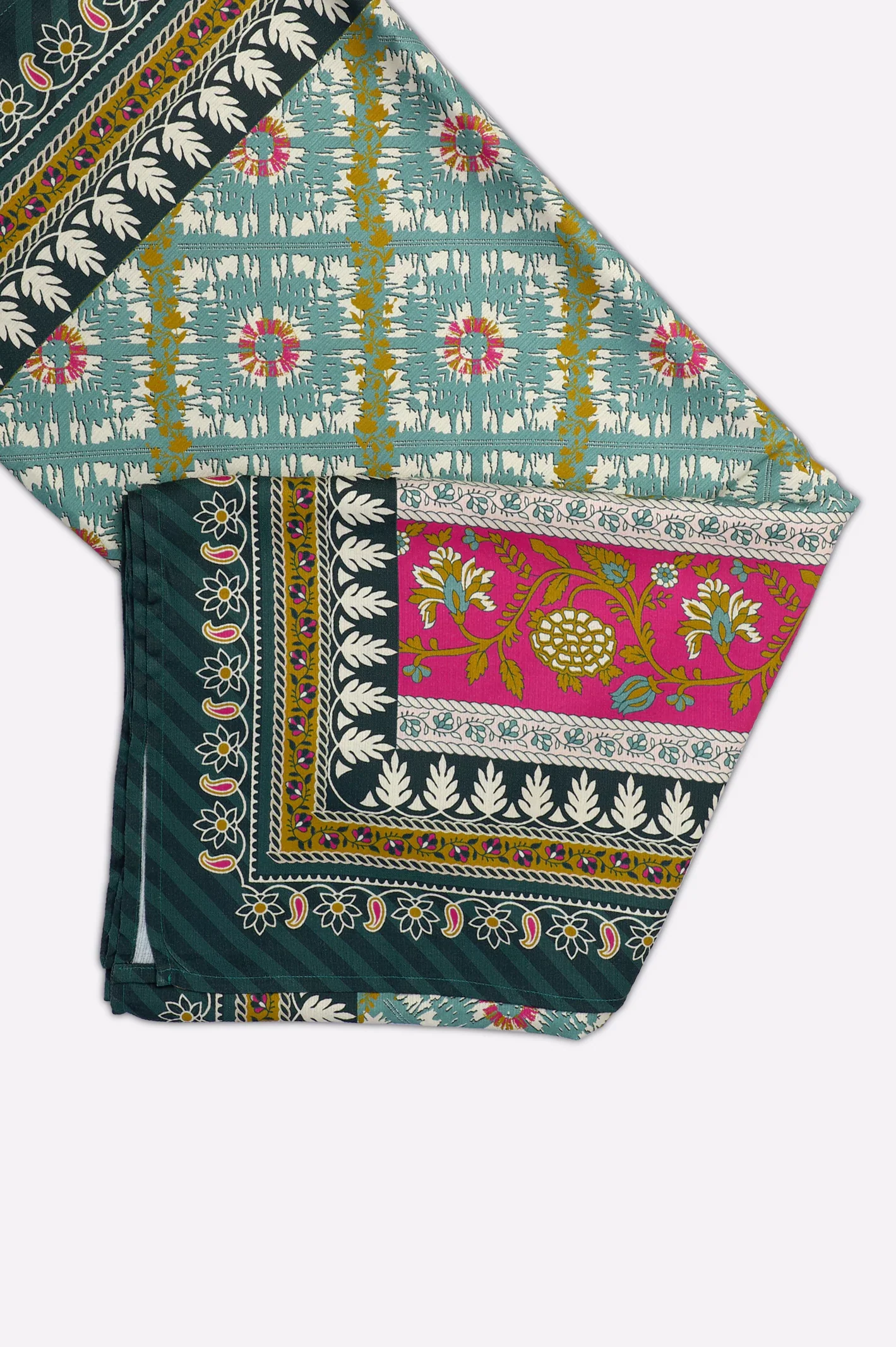Green Printed Dupatta - Image 2