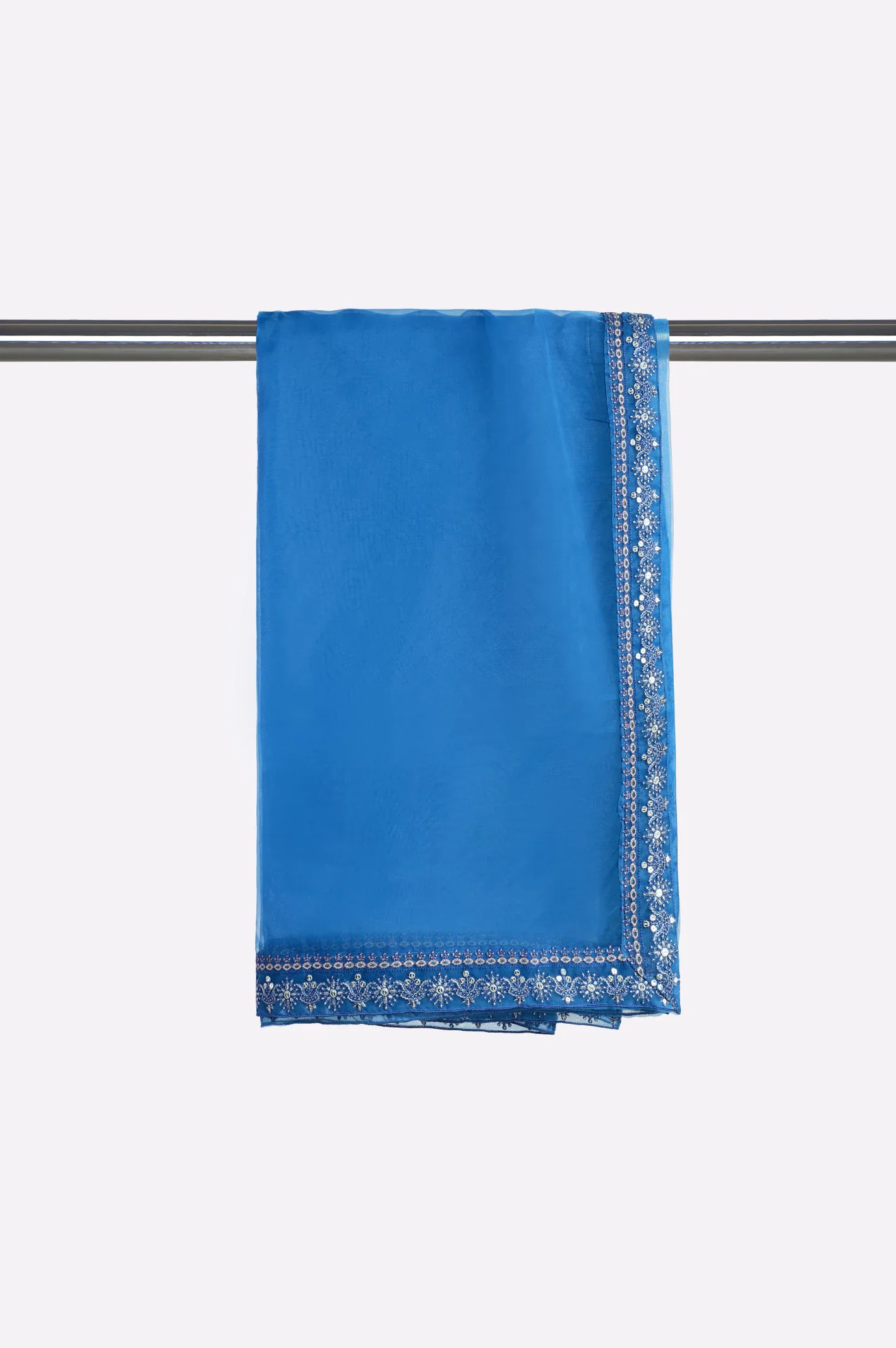 Blue Embroidered Dupatta